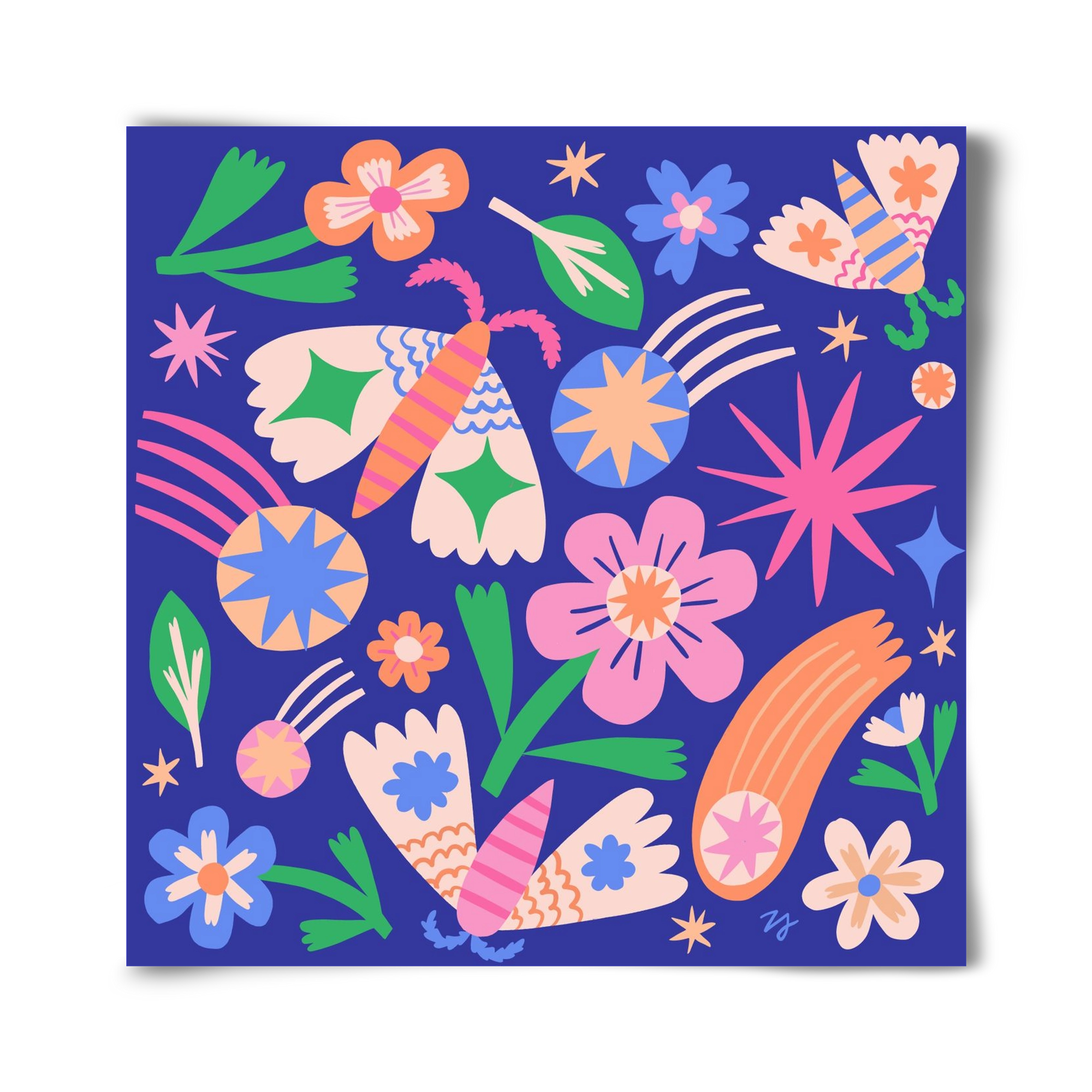 Magic Garden in the Night, 40x40 cm, Keret nélkül