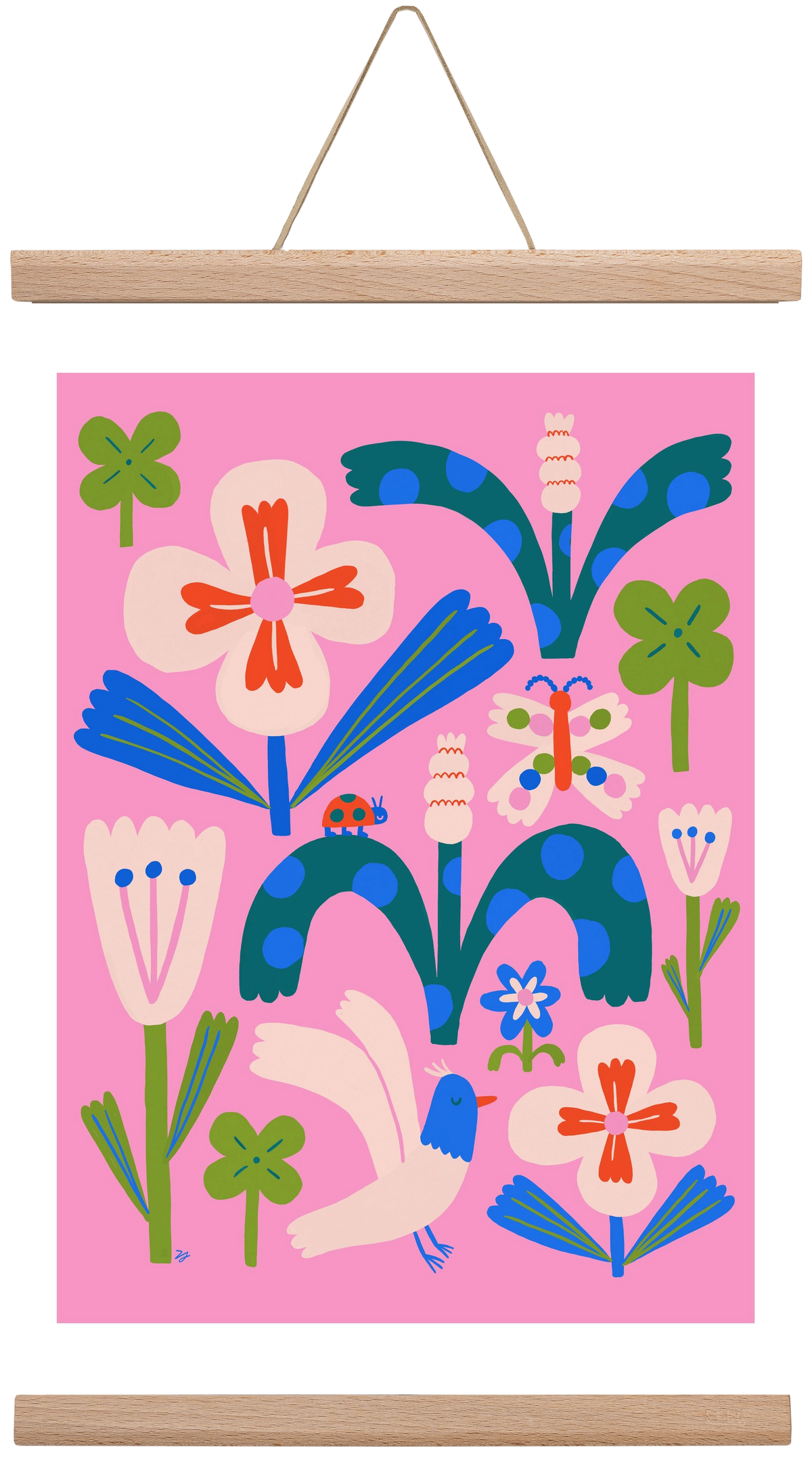 A garden and its habitants, 30x45 cm (30x45 cm), Tölgy akasztó