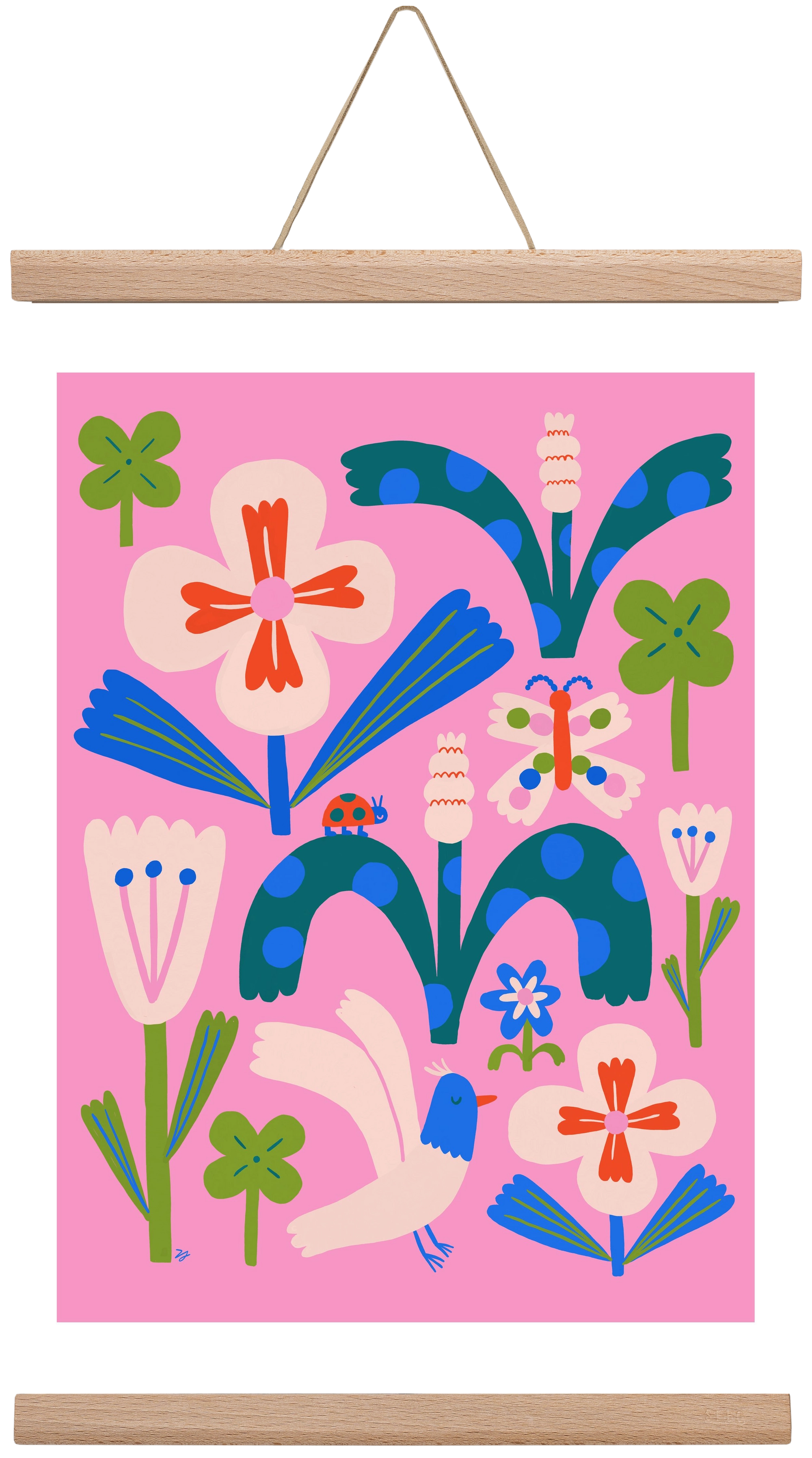 A garden and its habitants, 30x45 cm (30x45 cm), Tölgy akasztó