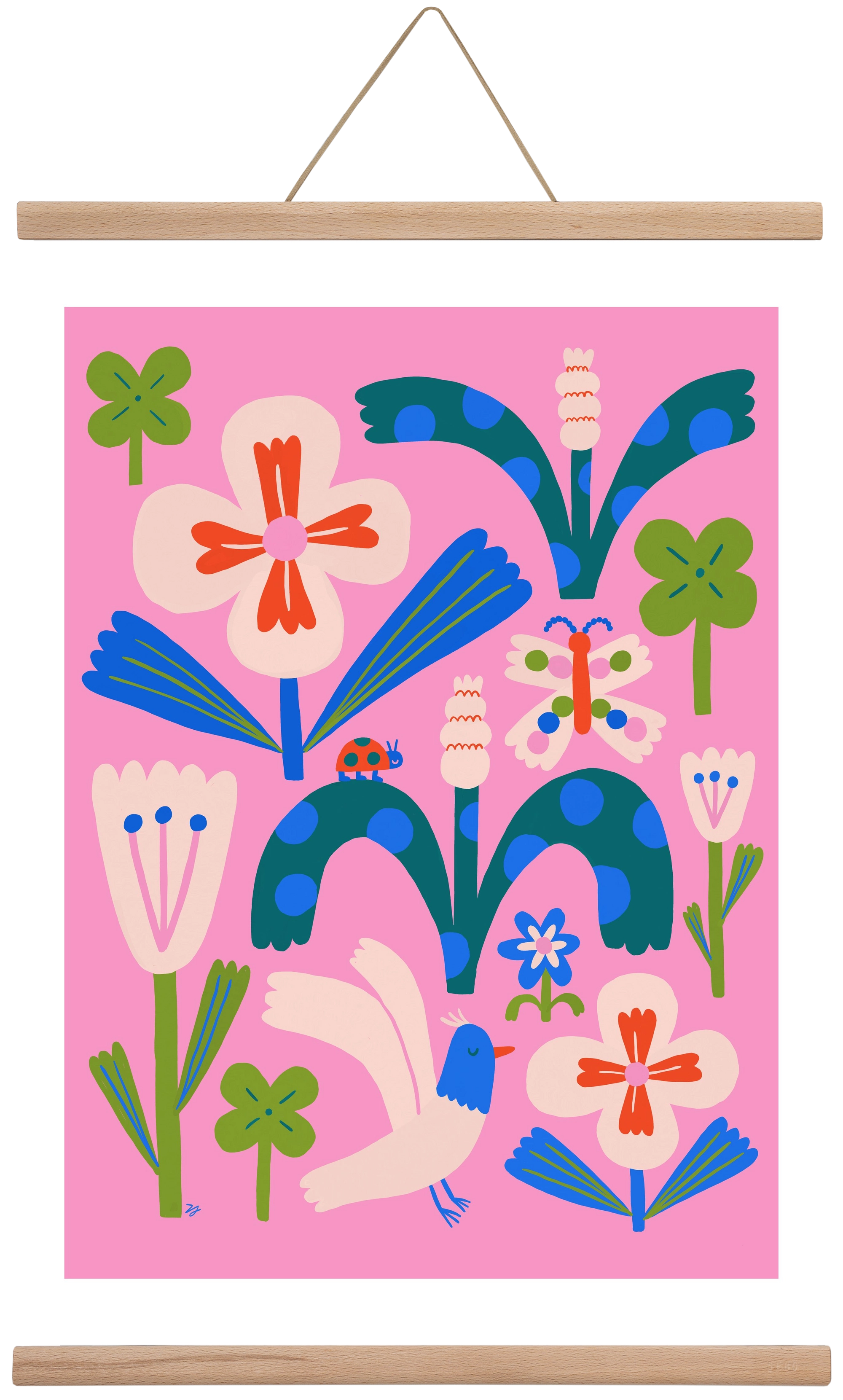 A garden and its habitants, 40x60 cm (40x60 cm), Tölgy akasztó