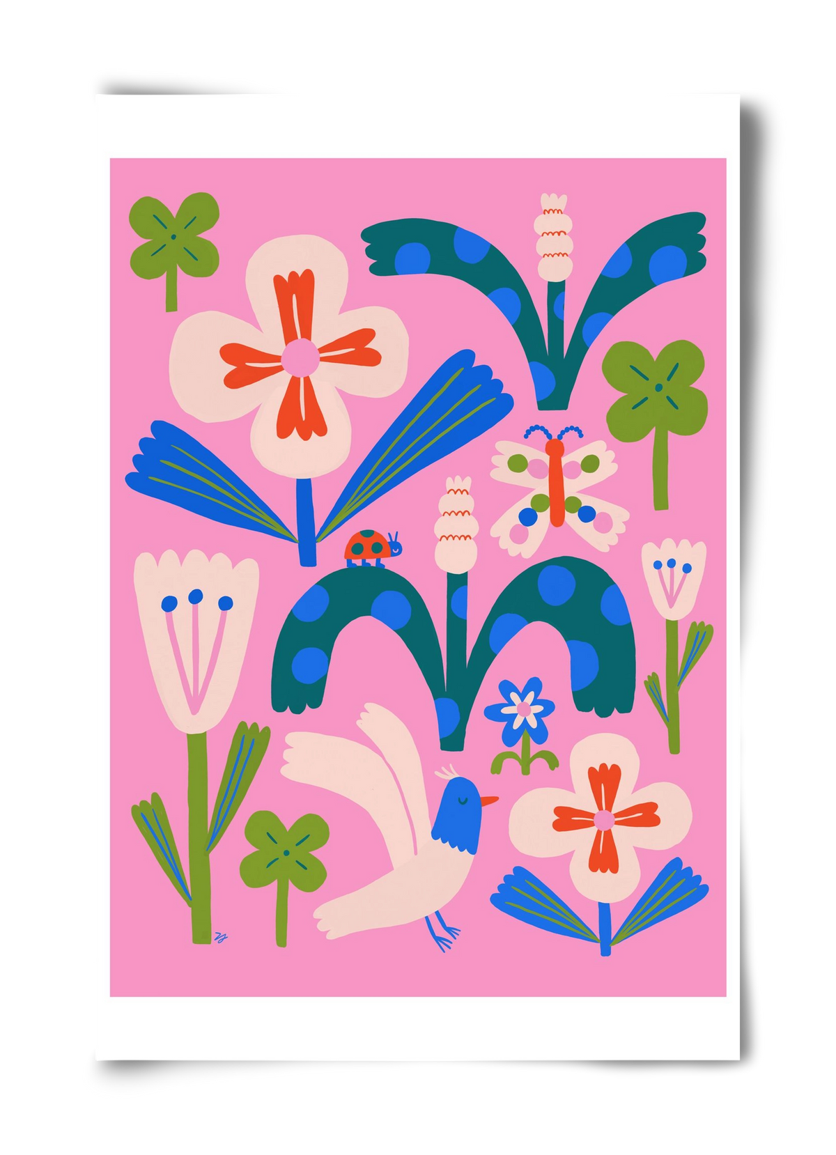 A garden and its habitants, 40x60 cm, Keret nélkül