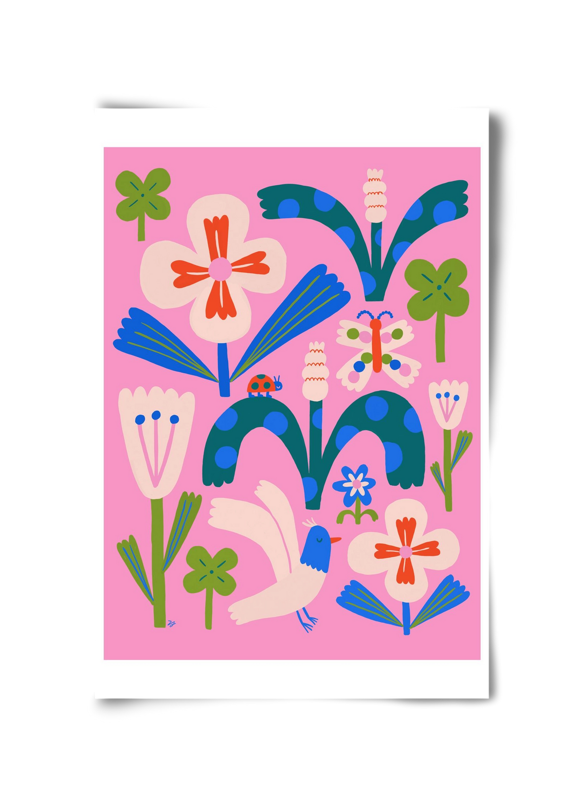 A garden and its habitants, 30x45 cm, Keret nélkül