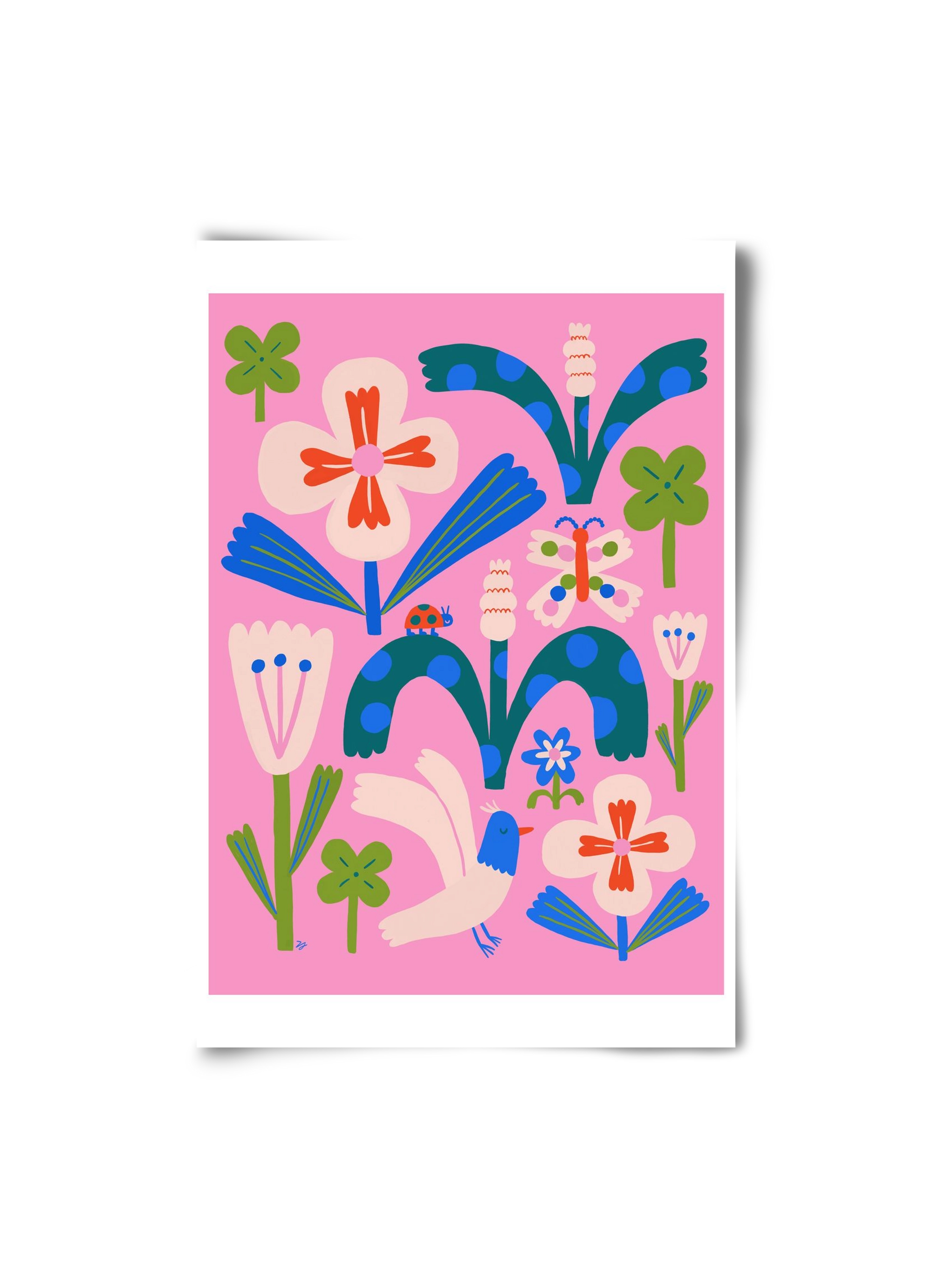 A garden and its habitants, 20x30 cm, Keret nélkül