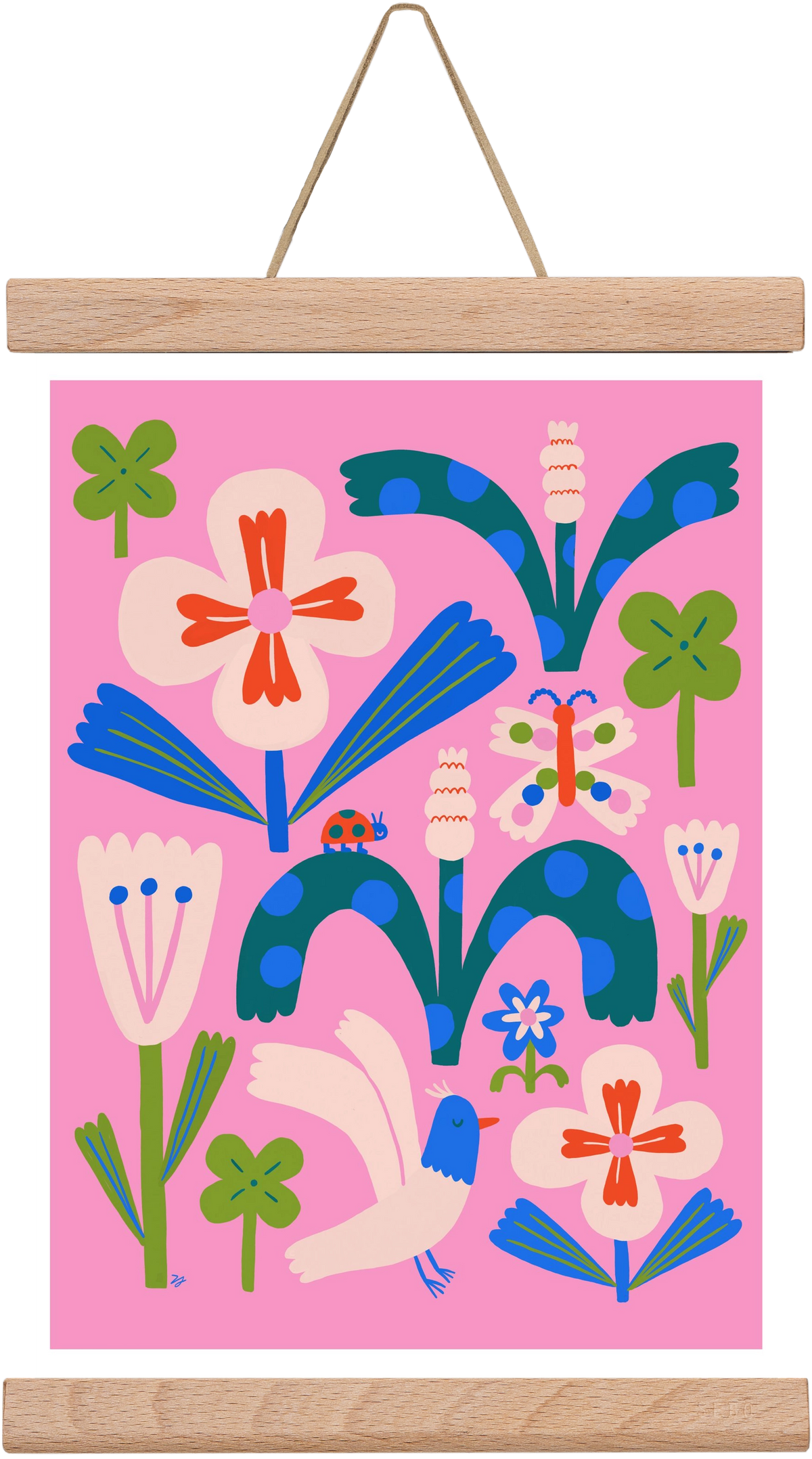 A garden and its habitants, 20x30 cm (20x30 cm), Tölgy akasztó