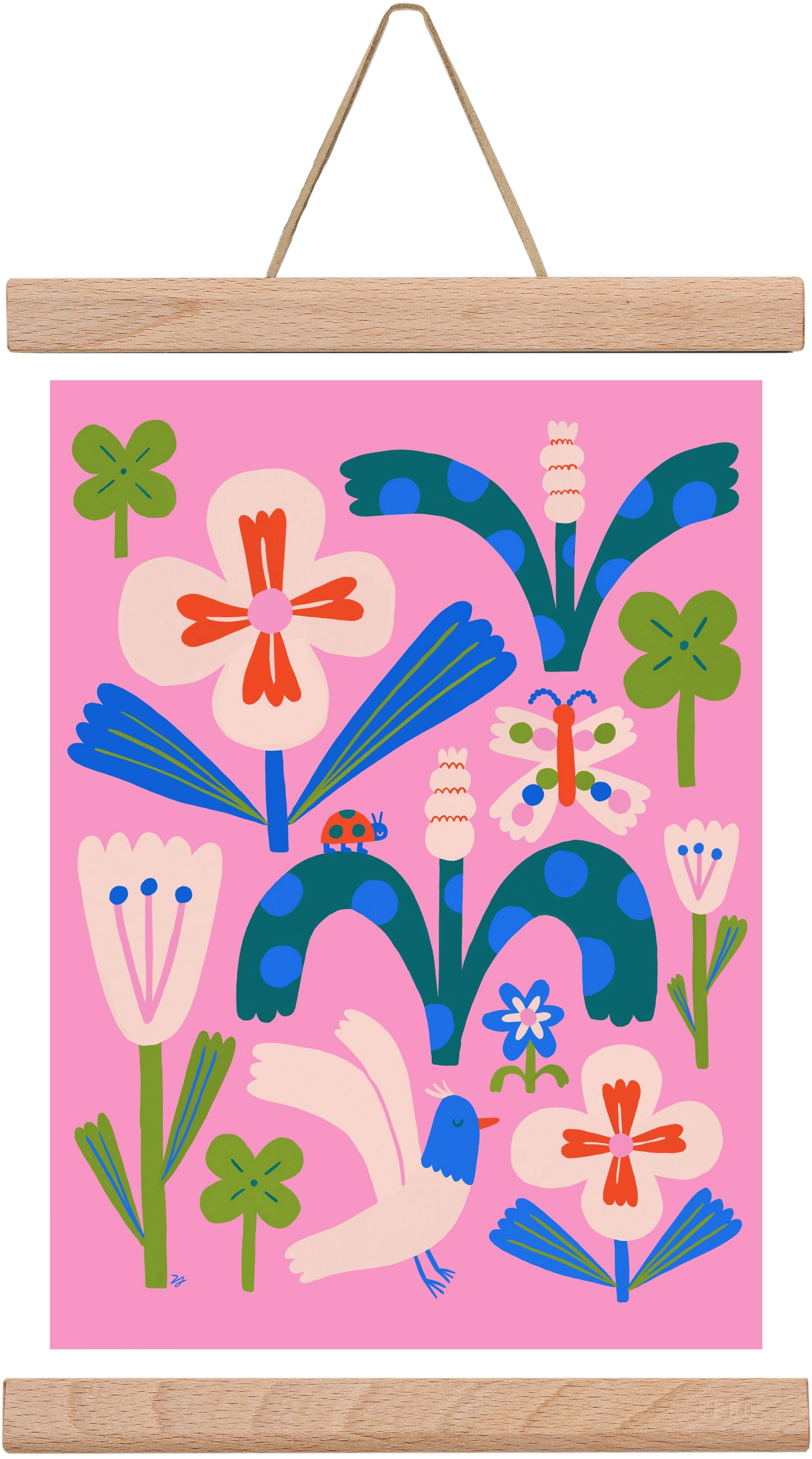 A garden and its habitants, 20x30 cm (20x30 cm), Tölgy akasztó