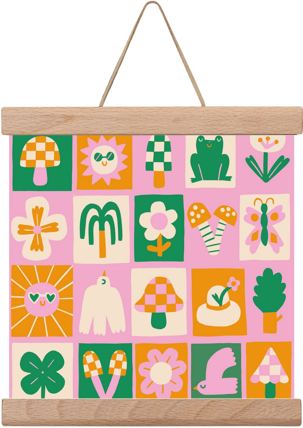 Magic Garden , 20x20 cm (20x20 cm), Tölgy akasztó