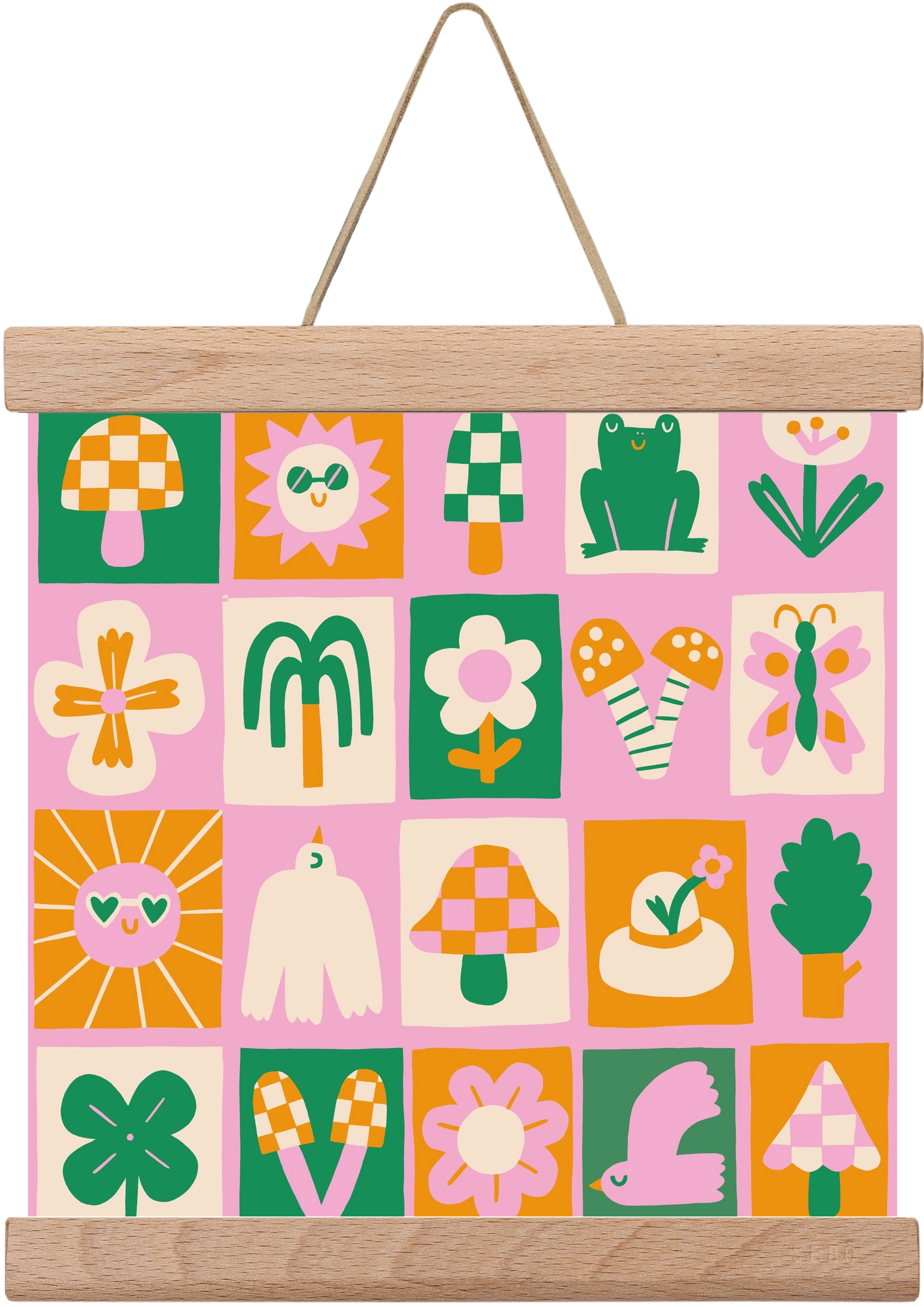 Magic Garden , 20x20 cm (20x20 cm), Tölgy akasztó