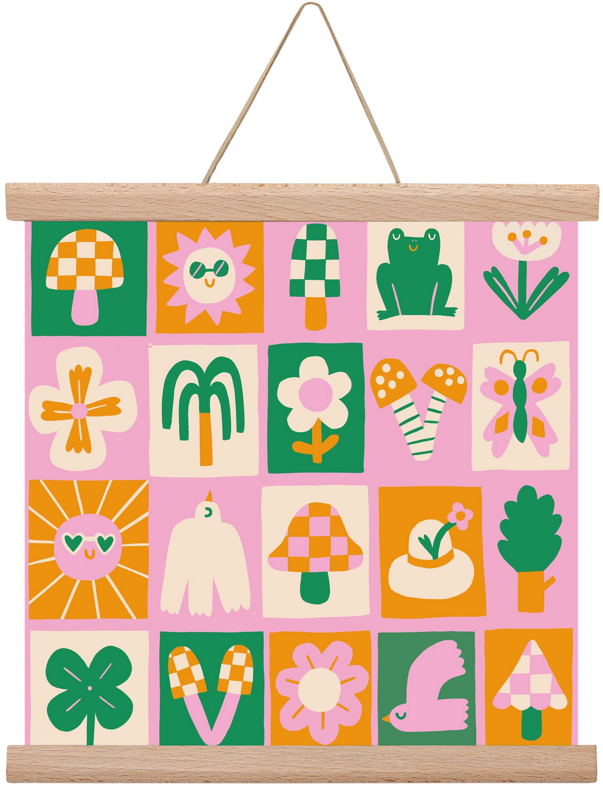 Magic Garden , 30x30 cm (30x30 cm), Tölgy akasztó