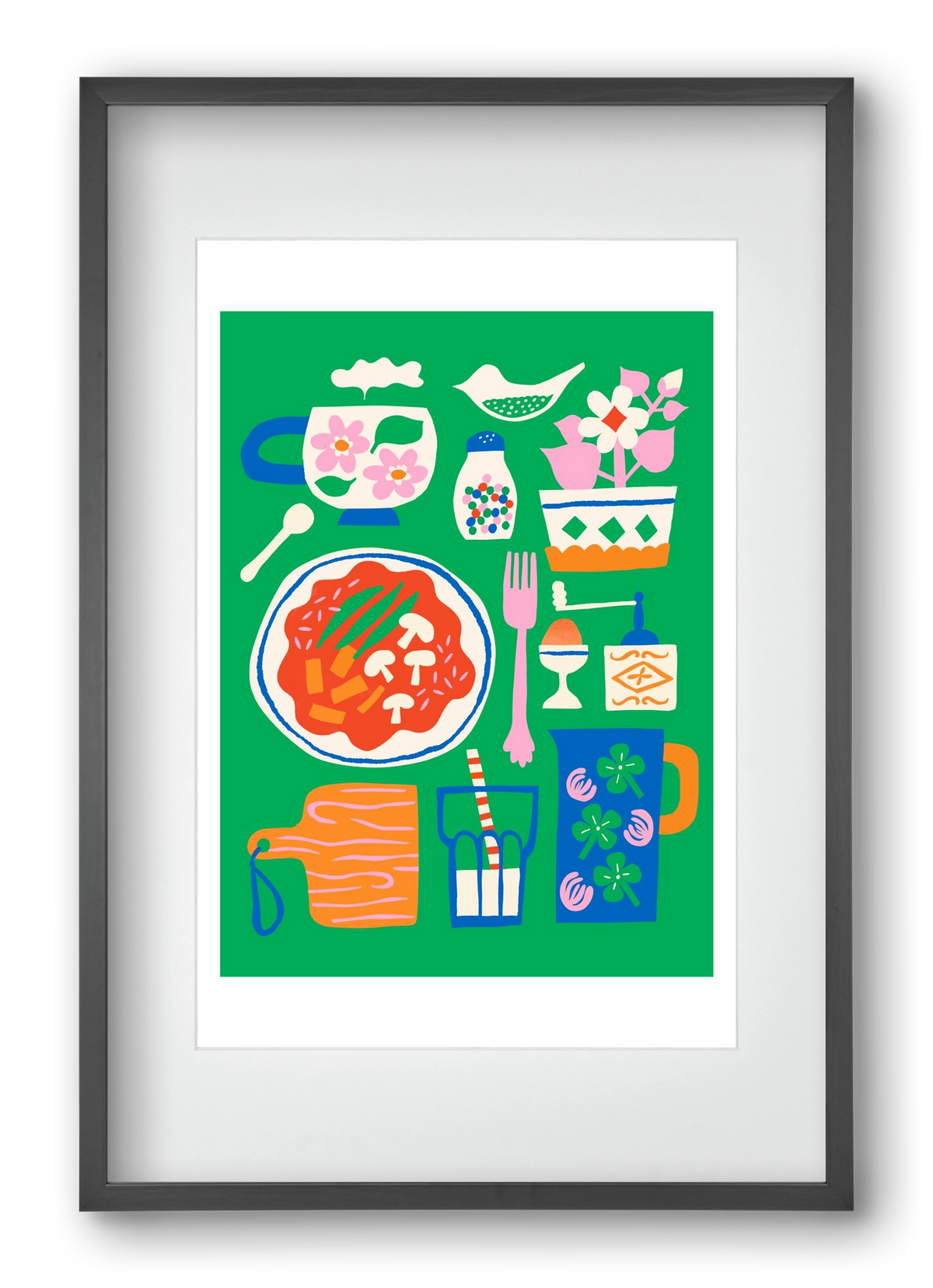 Cozy Lucnh, 40x60 cm (30x45 cm), Fekete keret, paszpartuval