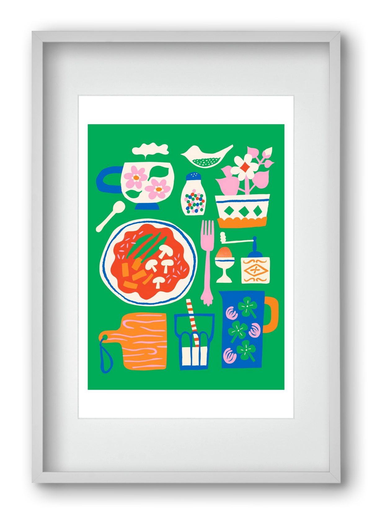 Cozy Lucnh, 40x60 cm (30x45 cm), Fehér keret, paszpartuval