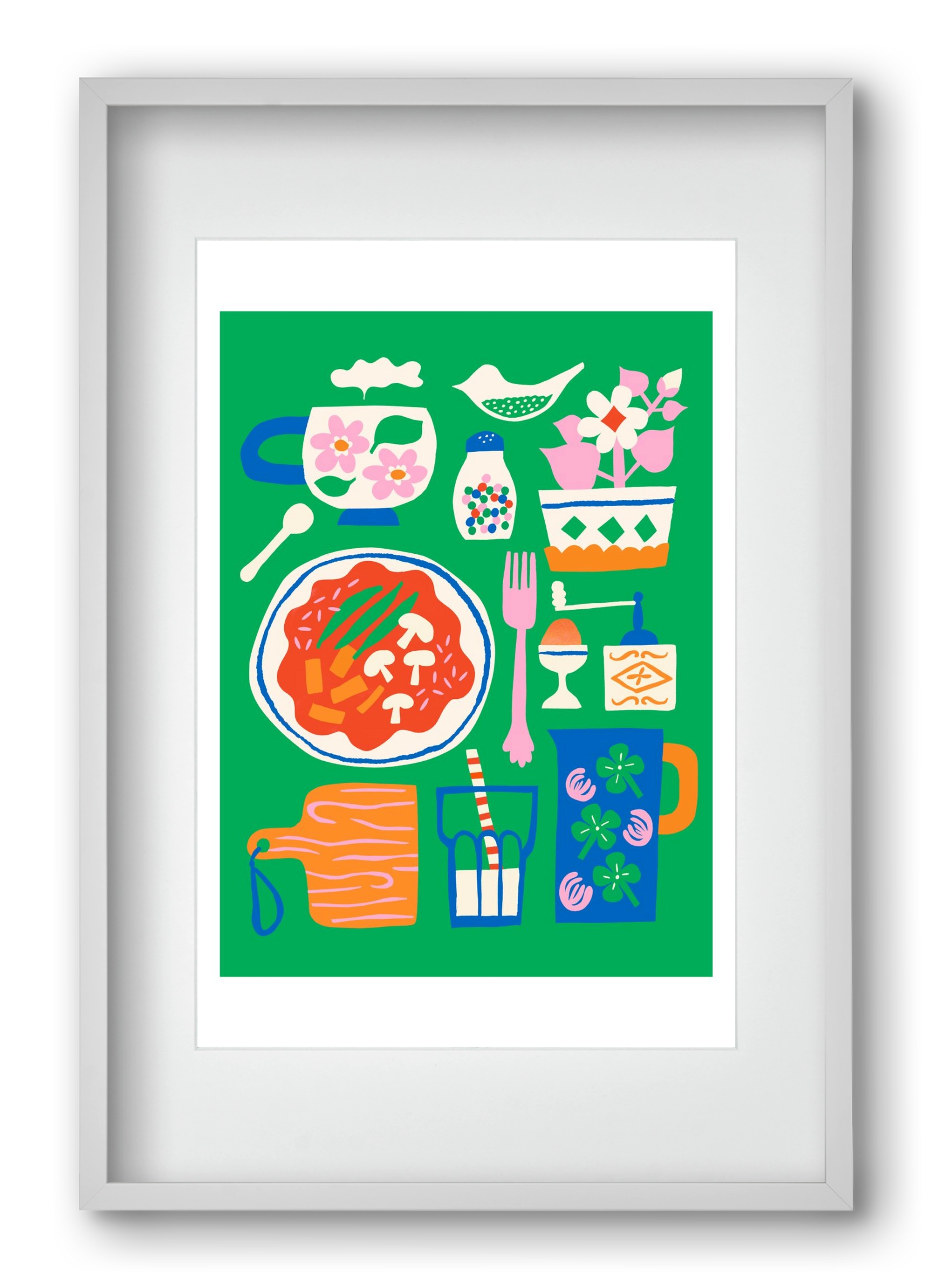 Cozy Lucnh, 40x60 cm (30x45 cm), Fehér keret, paszpartuval