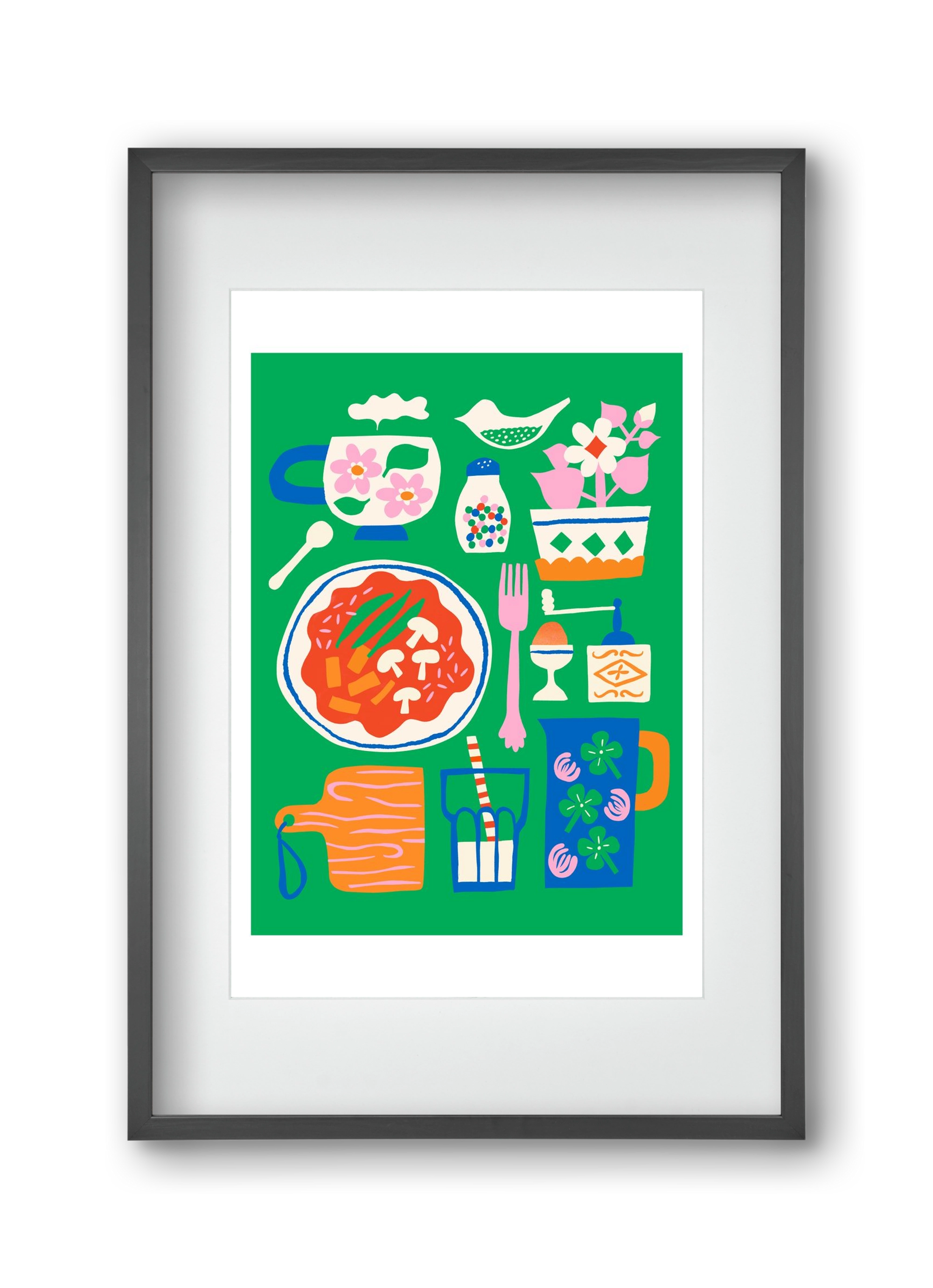 Cozy Lucnh, 30x45 cm (20x30 cm), Fekete keret, paszpartuval