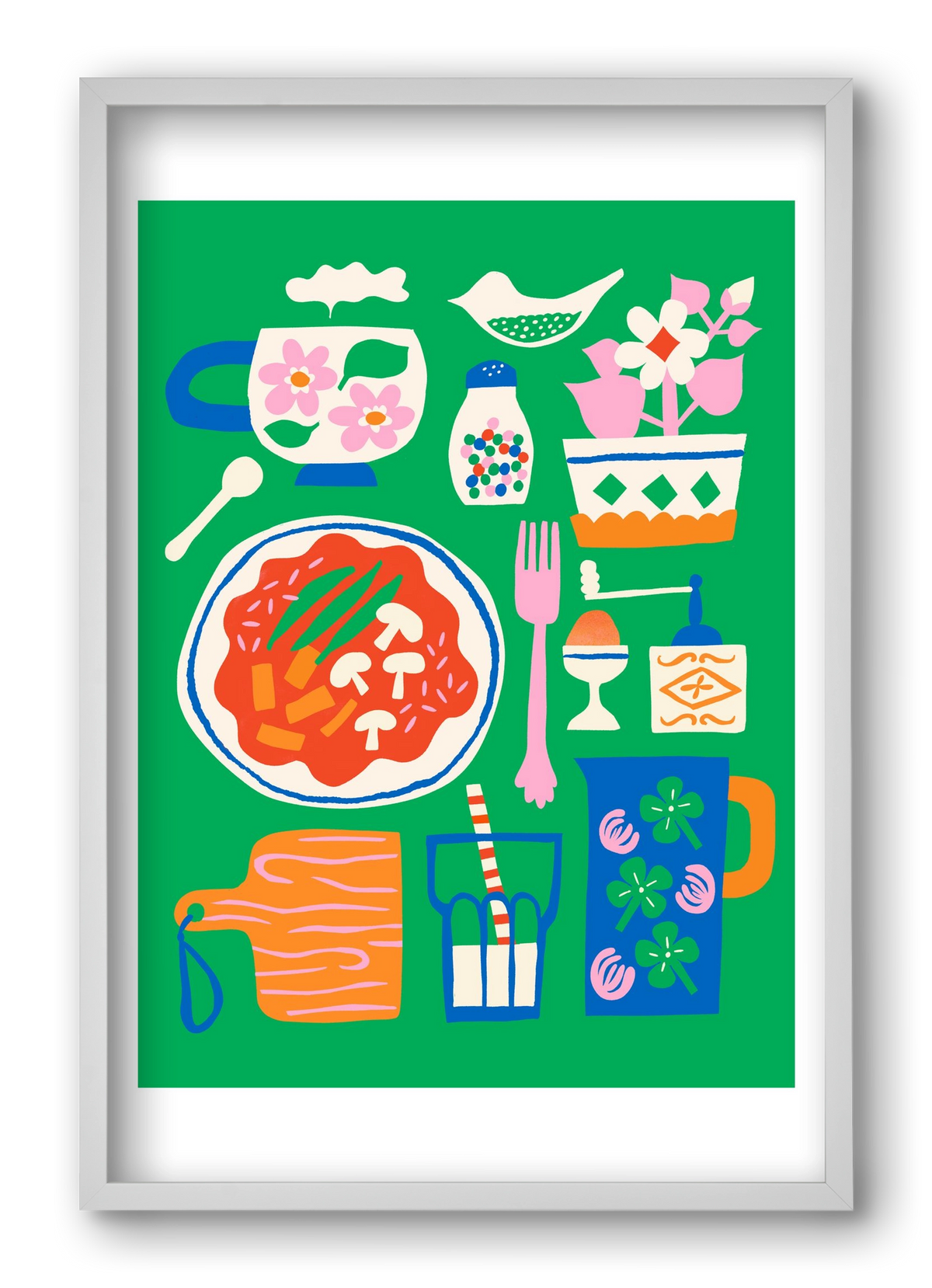 Cozy Lucnh, 40x60 cm (40x60 cm), Fehér keret