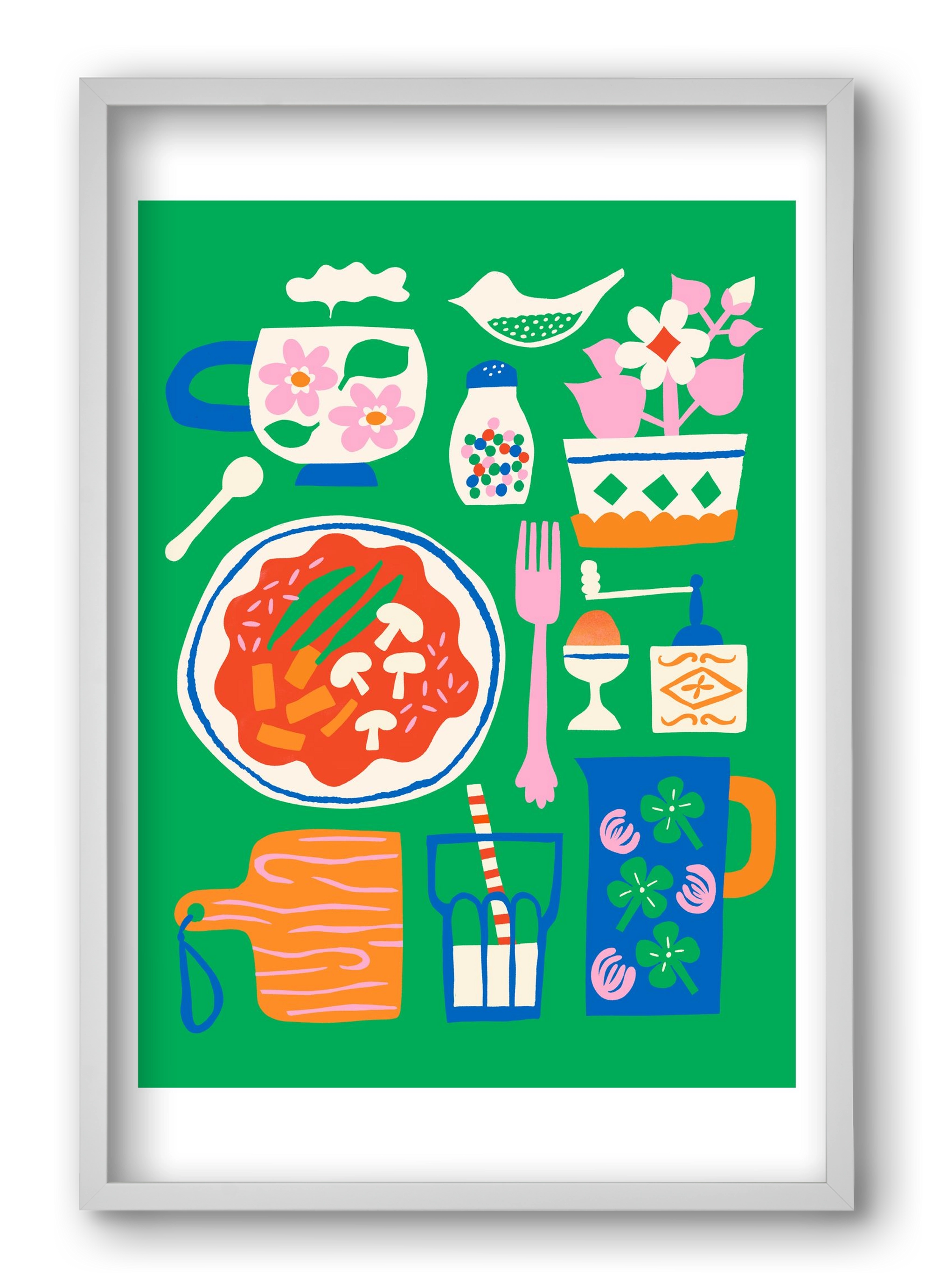 Cozy Lucnh, 40x60 cm (40x60 cm), Fehér keret