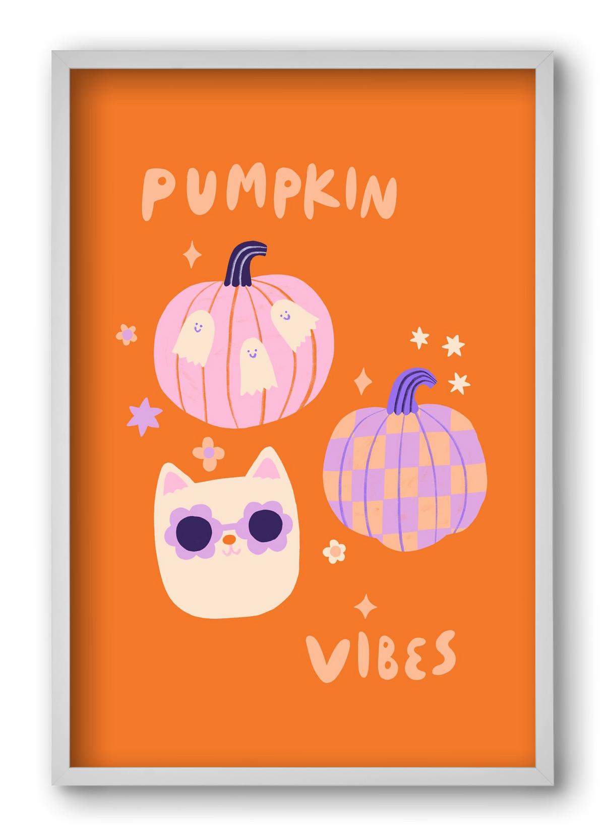 Pumpkin Vibes, 40x60 cm (40x60 cm), Fehér keret