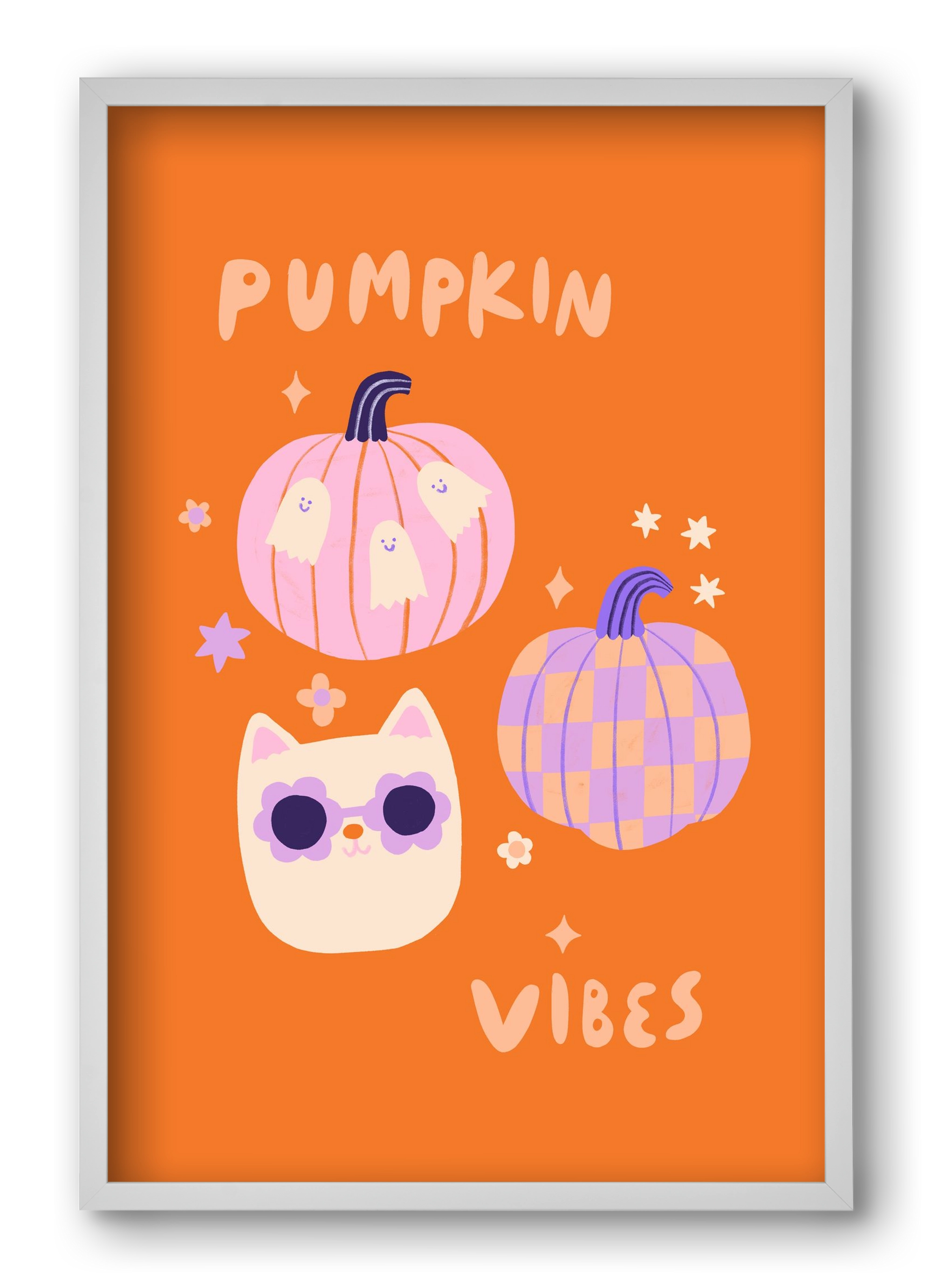 Pumpkin Vibes, 40x60 cm (40x60 cm), Fehér keret