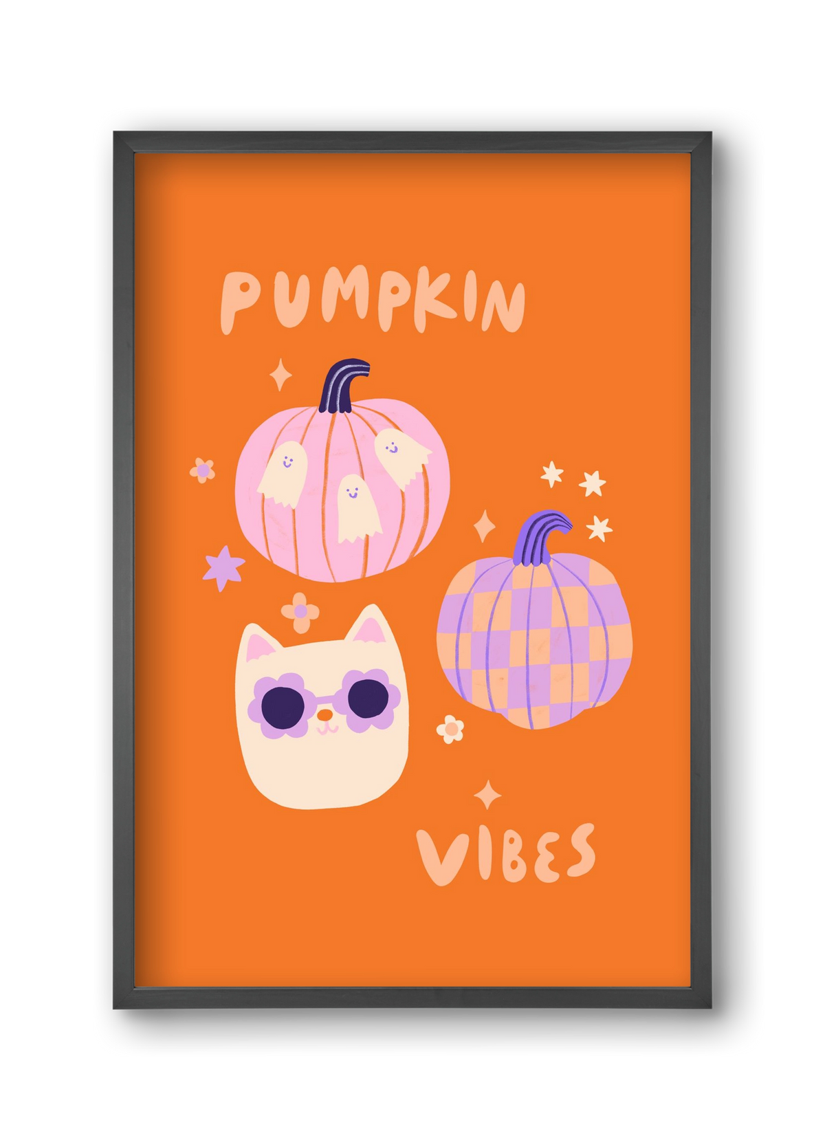 Pumpkin Vibes, 30x45 cm (30x45 cm), Fekete keret