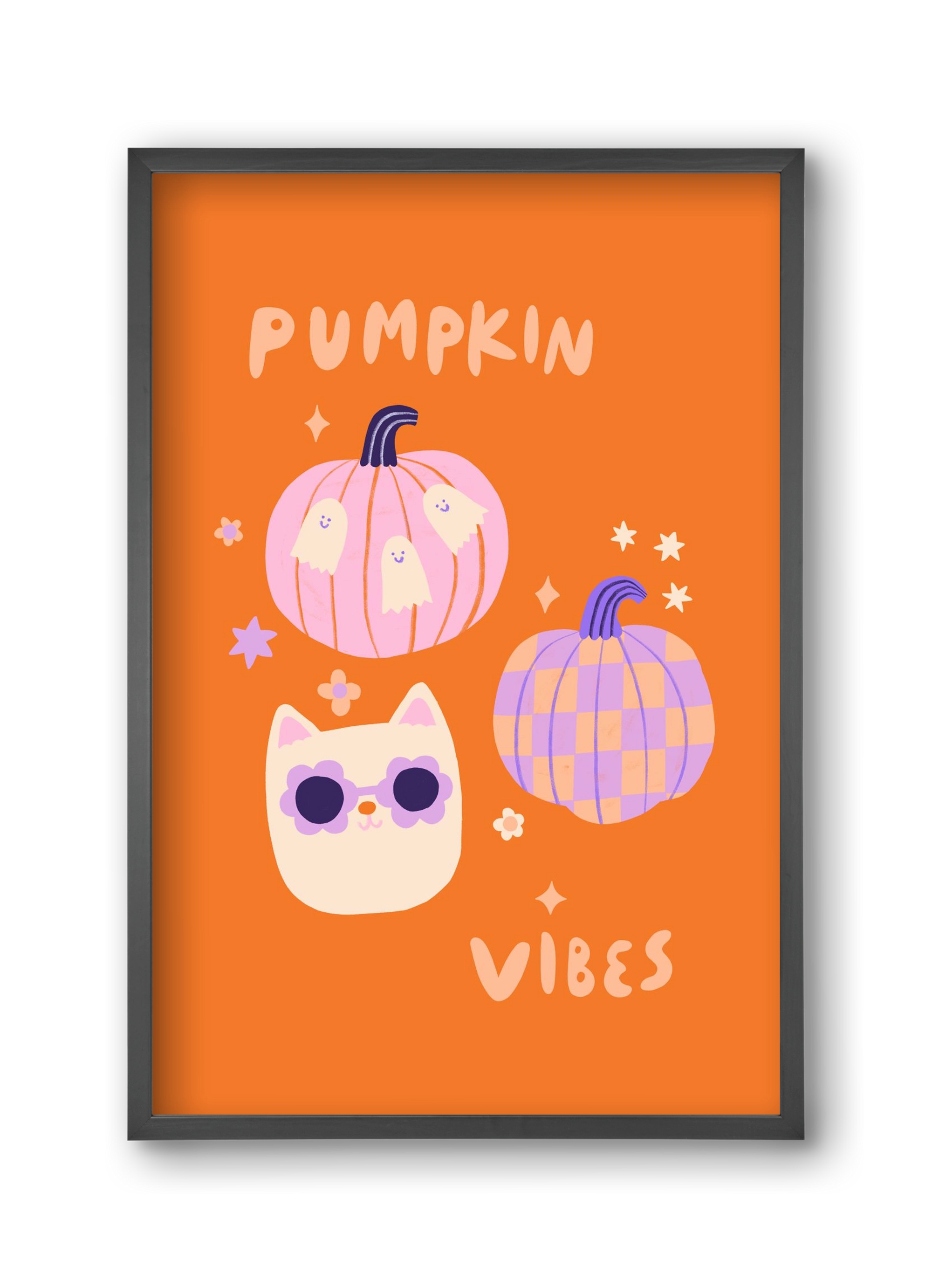 Pumpkin Vibes, 30x45 cm (30x45 cm), Fekete keret