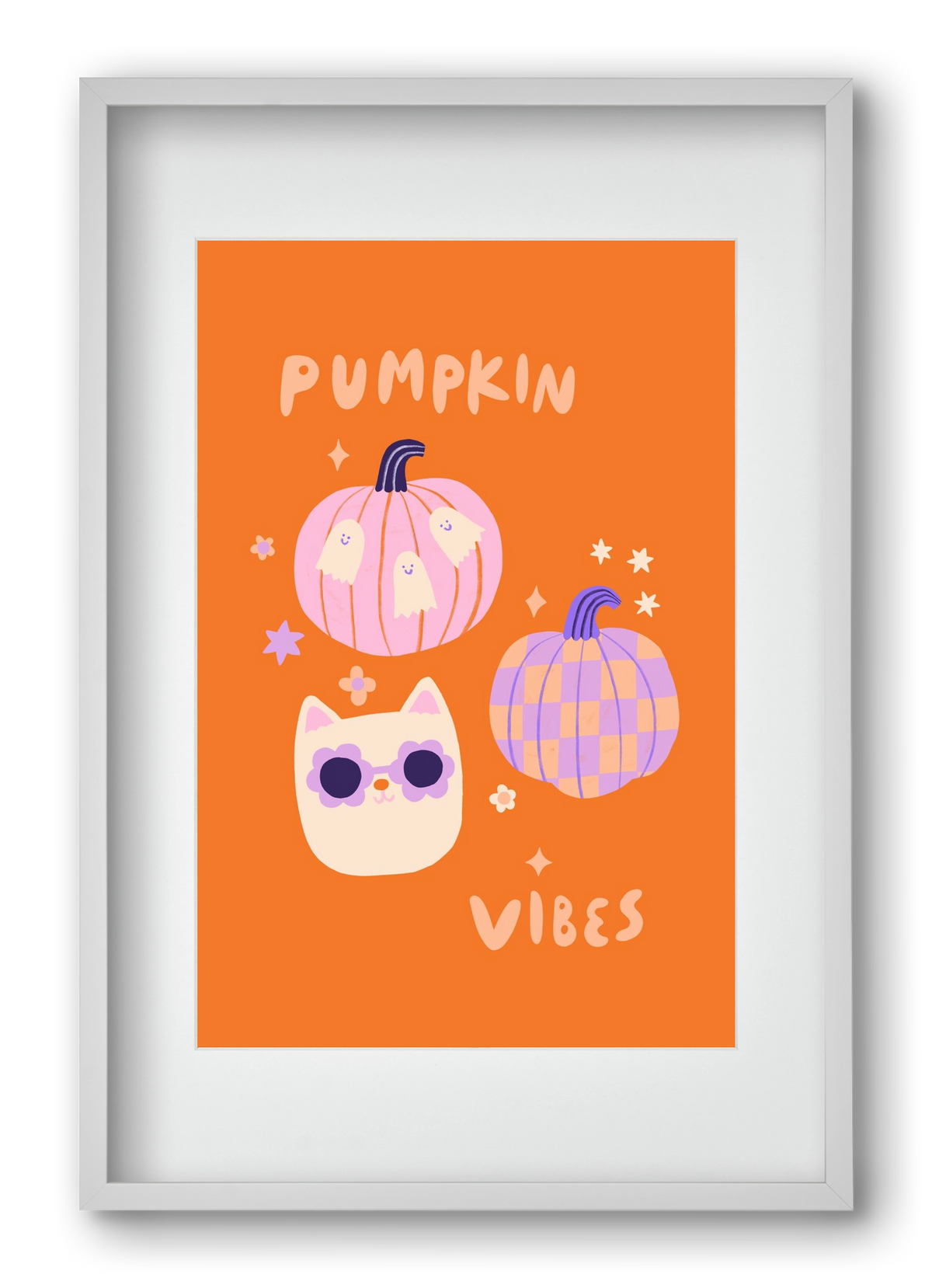 Pumpkin Vibes, 40x60 cm (30x45 cm), Fehér keret, paszpartuval