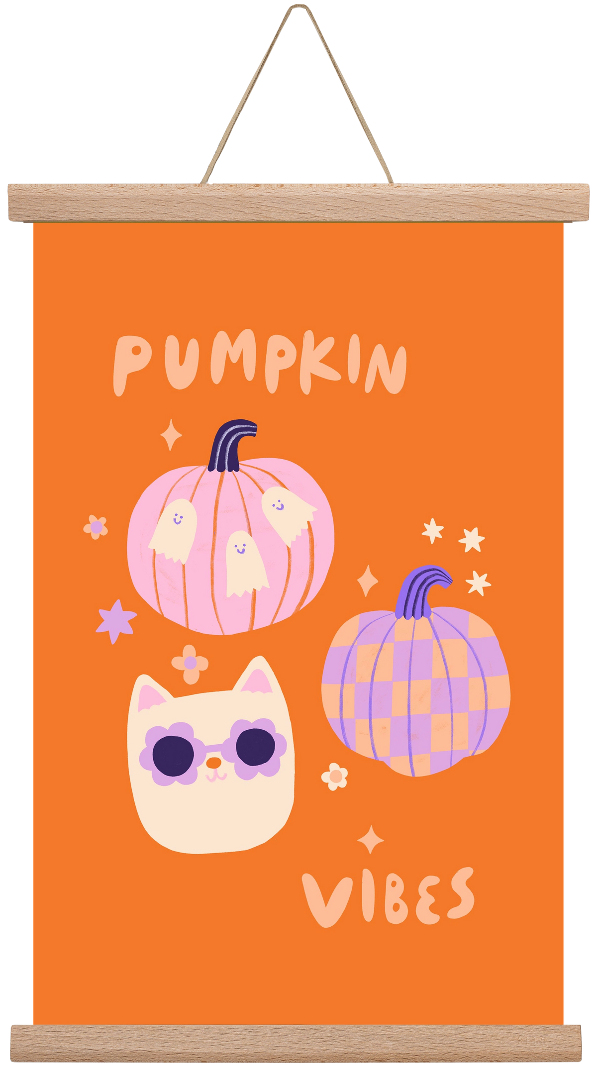 Pumpkin Vibes, 30x45 cm (30x45 cm), Tölgy akasztó