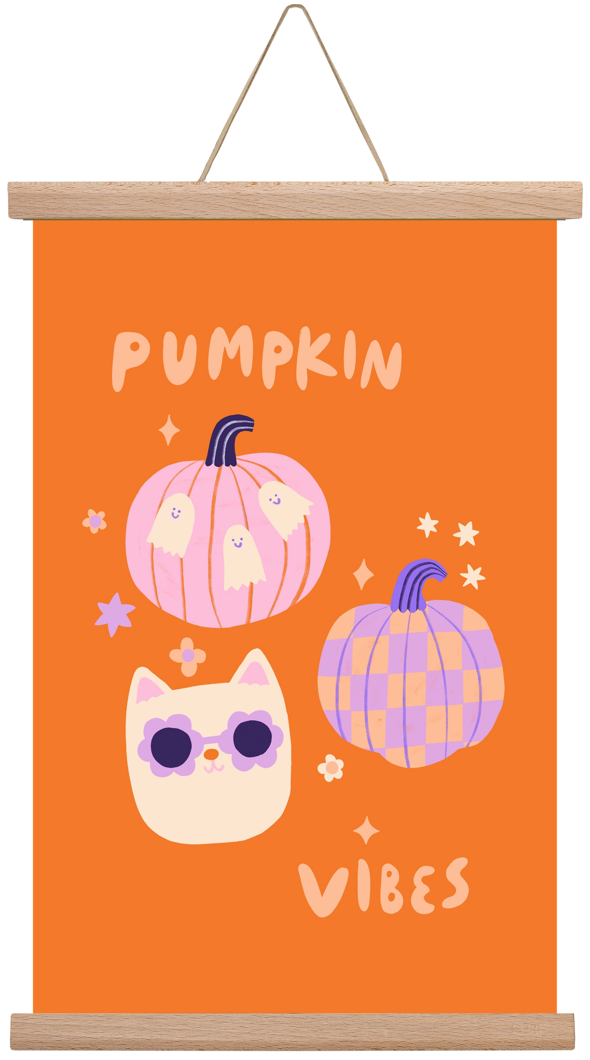 Pumpkin Vibes, 30x45 cm (30x45 cm), Tölgy akasztó
