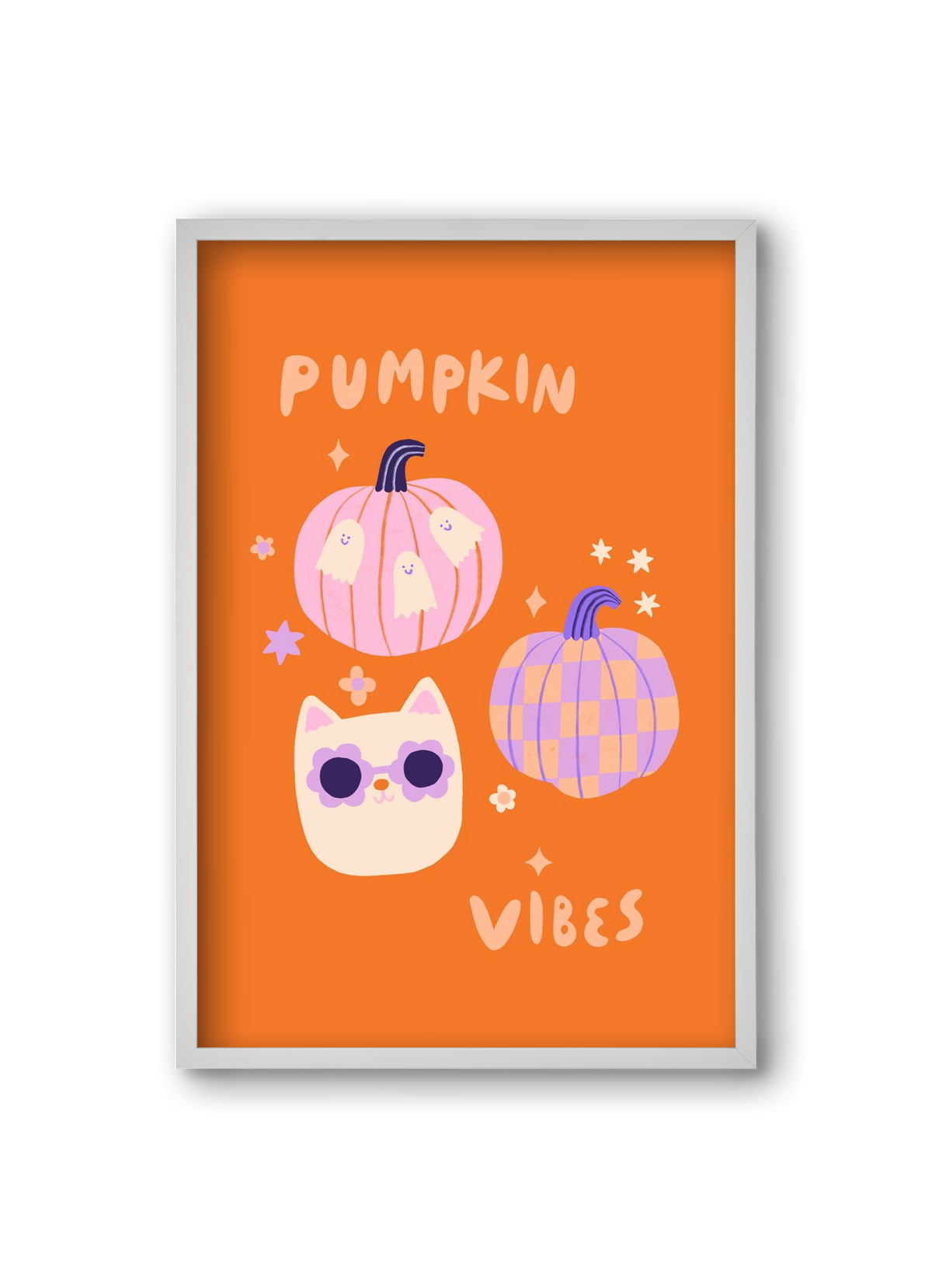 Pumpkin Vibes, 20x30 cm (20x30 cm), Fehér keret