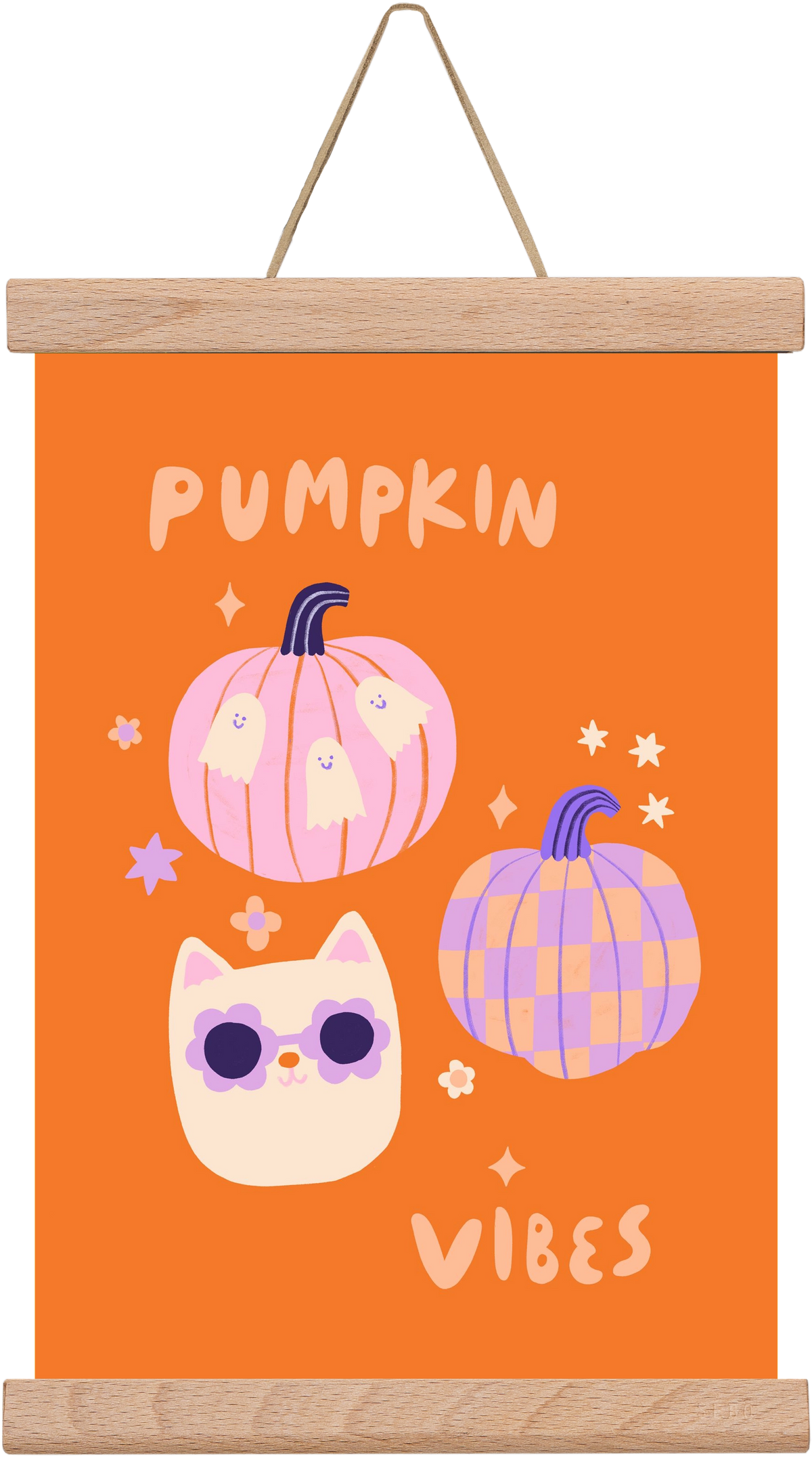 Pumpkin Vibes, 20x30 cm (20x30 cm), Tölgy akasztó