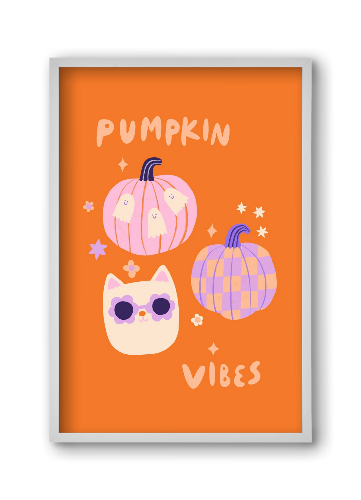 Pumpkin Vibes, 30x45 cm (30x45 cm), Fehér keret