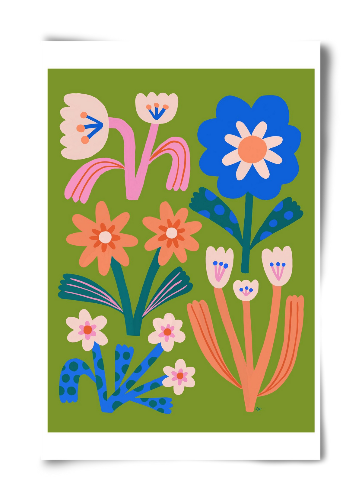 Cute Flowers, 40x60 cm, Keret nélkül