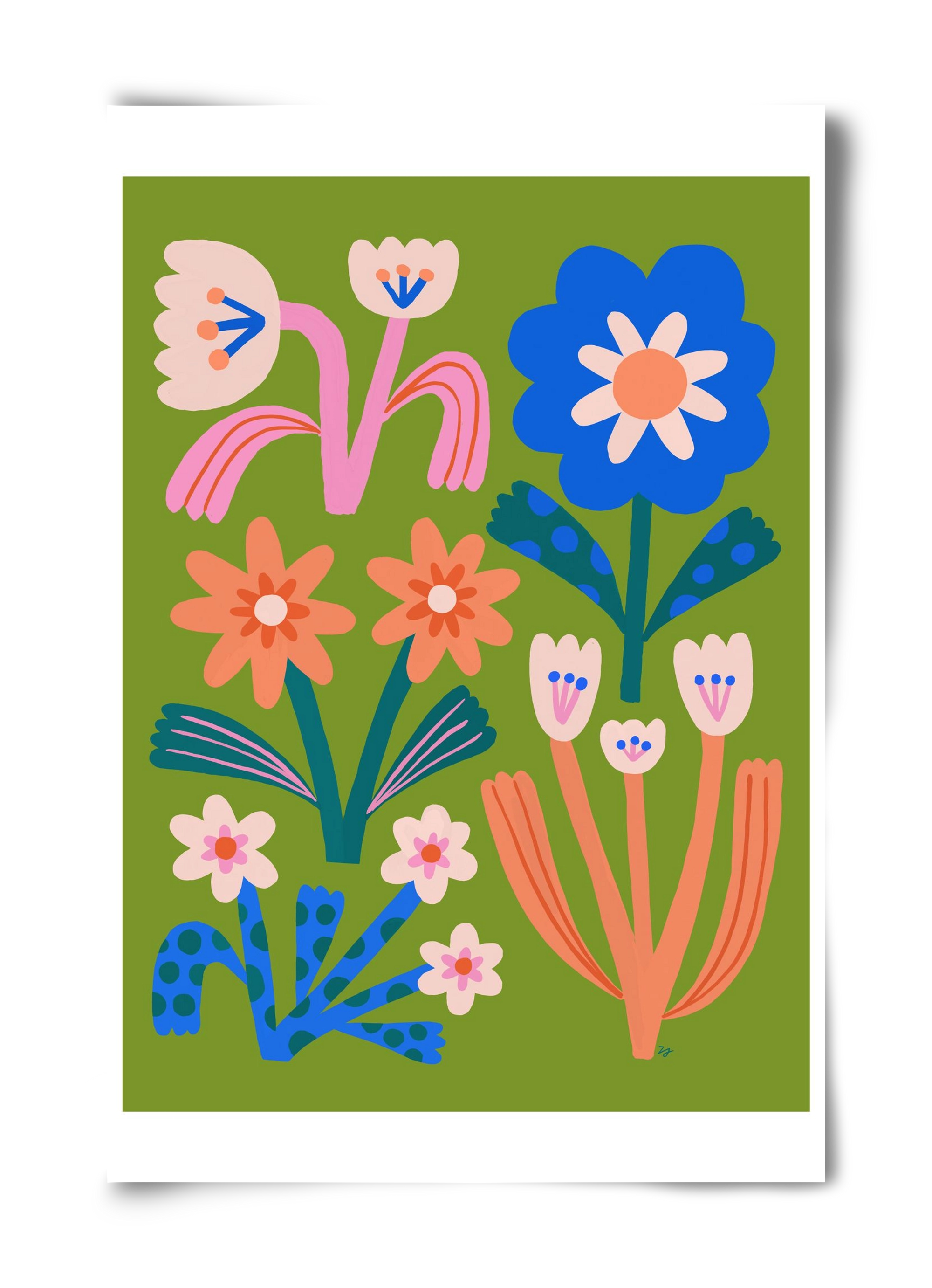 Cute Flowers, 40x60 cm, Keret nélkül