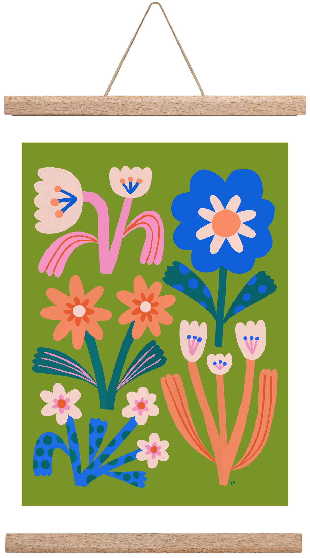 Cute Flowers, 30x45 cm (30x45 cm), Tölgy akasztó