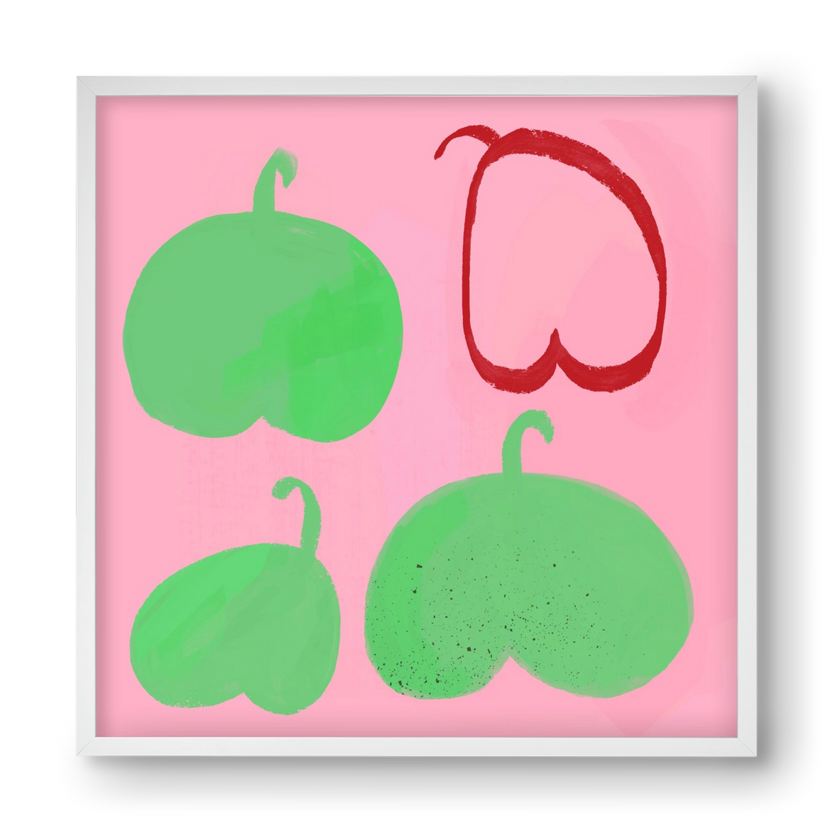 Peras, 40x40 cm (40x40 cm), Fehér keret