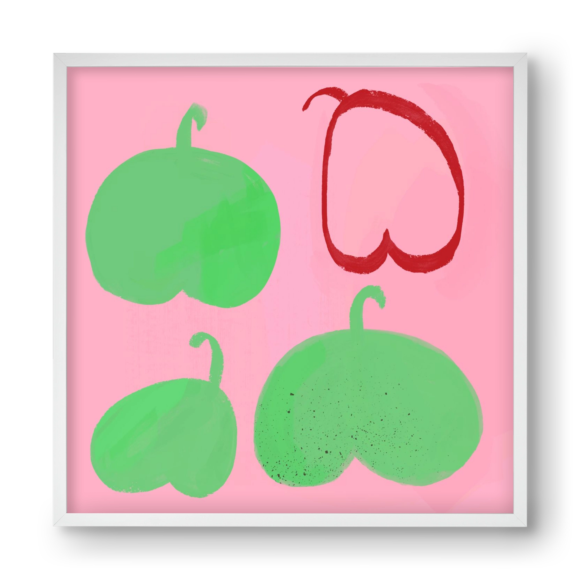 Peras, 40x40 cm (40x40 cm), Fehér keret