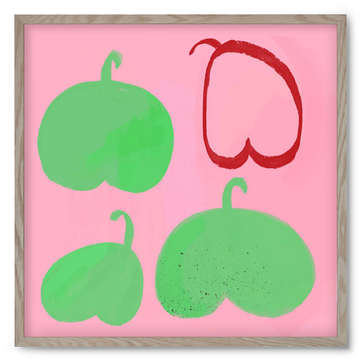 Peras, 50x50 cm (50x50 cm), Tölgy keret