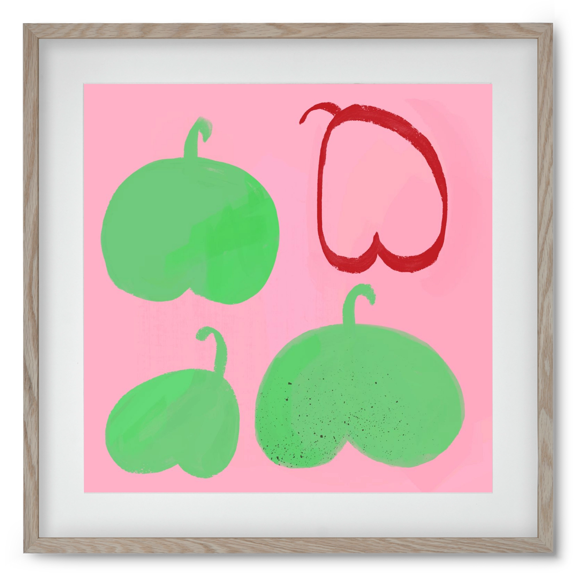 Peras, 50x50 cm (40x40 cm), Tölgy keret, paszpartuval