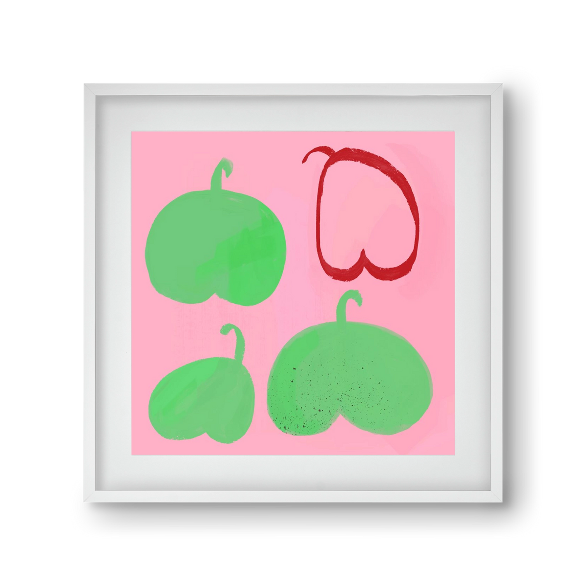 Peras, 30x30 cm (20x20 cm), Fehér keret, paszpartuval