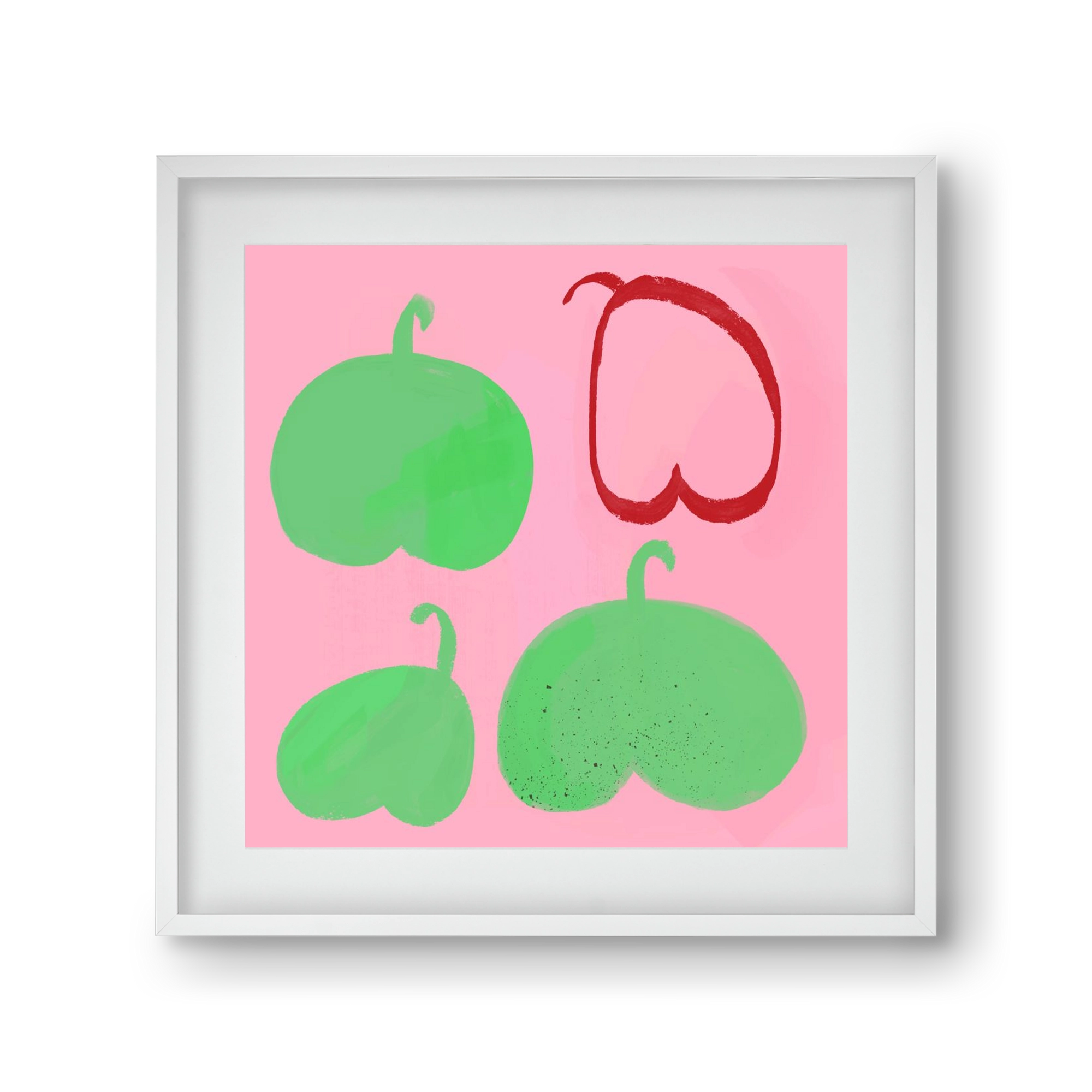 Peras, 30x30 cm (20x20 cm), Fehér keret, paszpartuval