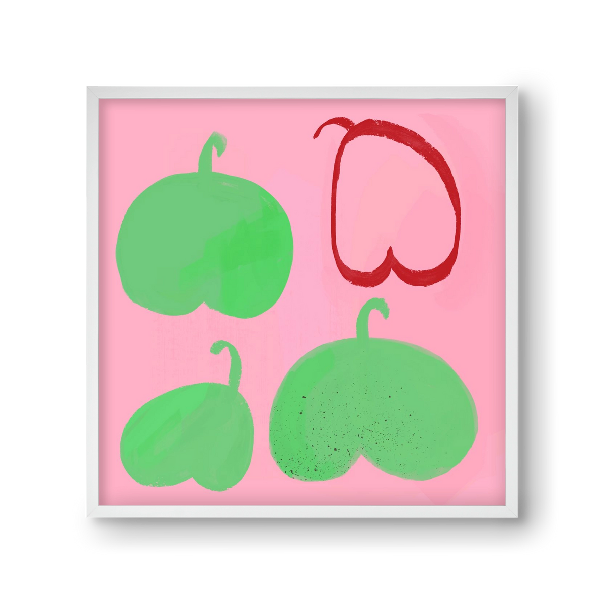 Peras, 30x30 cm (30x30 cm), Fehér keret