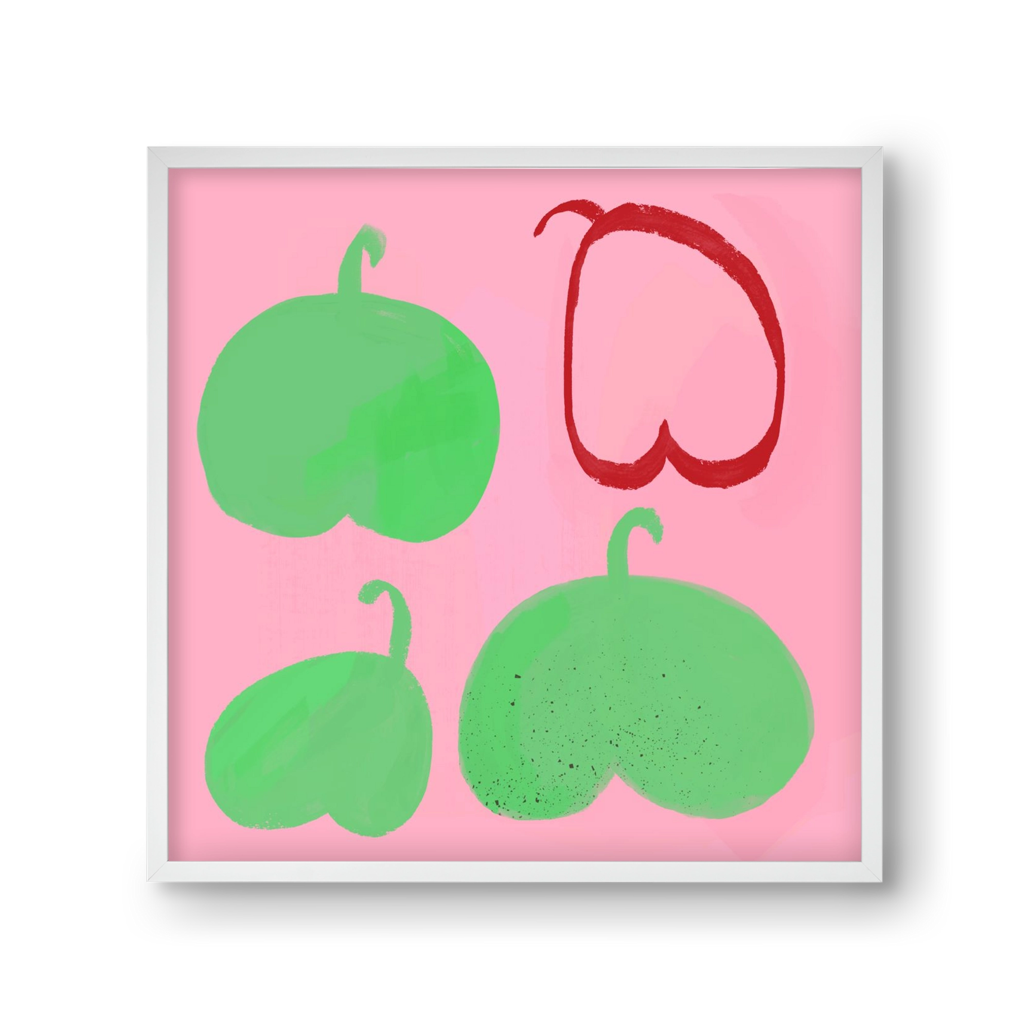 Peras, 30x30 cm (30x30 cm), Fehér keret