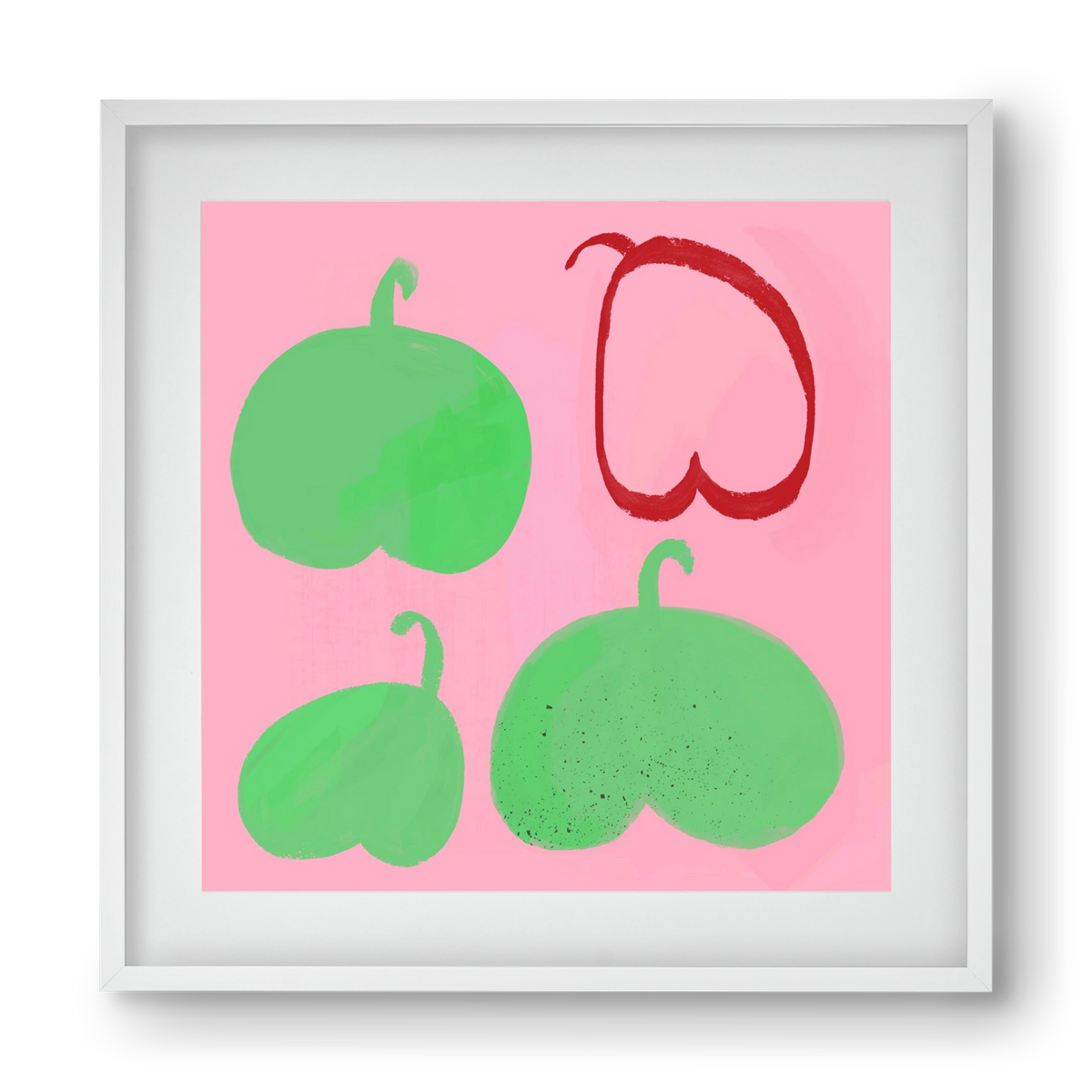 Peras, 40x40 cm (30x30 cm), Fehér keret, paszpartuval