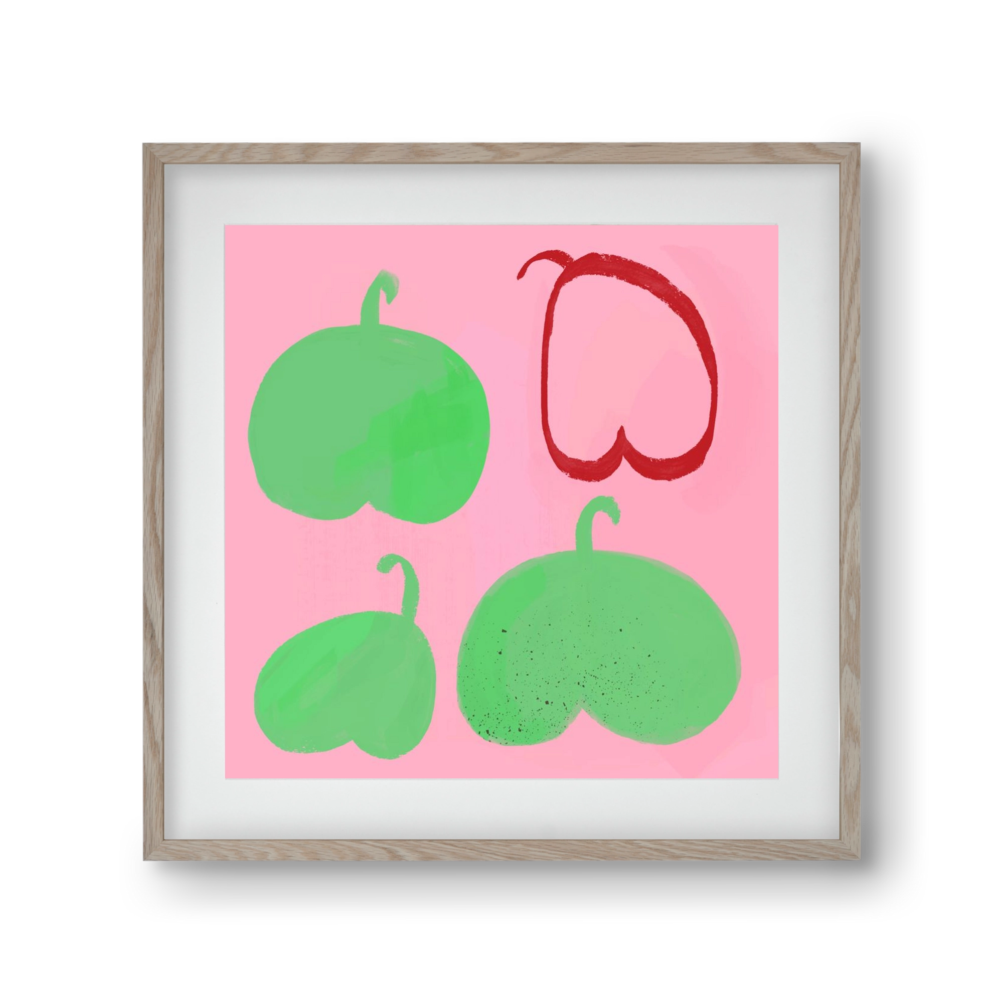 Peras, 30x30 cm (20x20 cm), Tölgy keret, paszpartuval