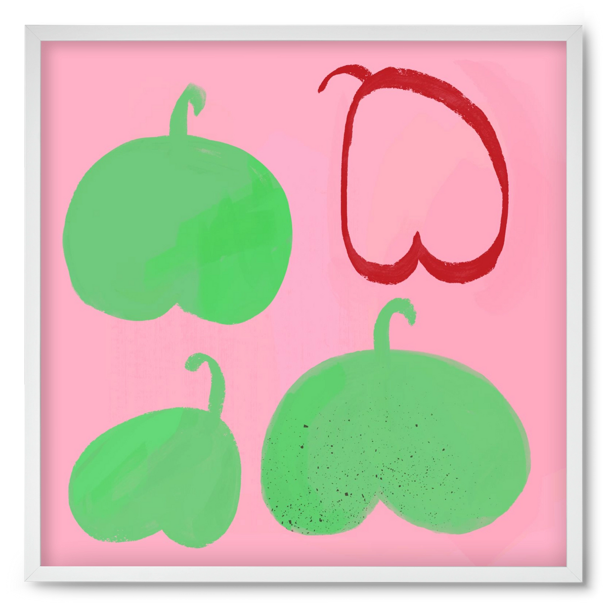 Peras, 50x50 cm (50x50 cm), Fehér keret