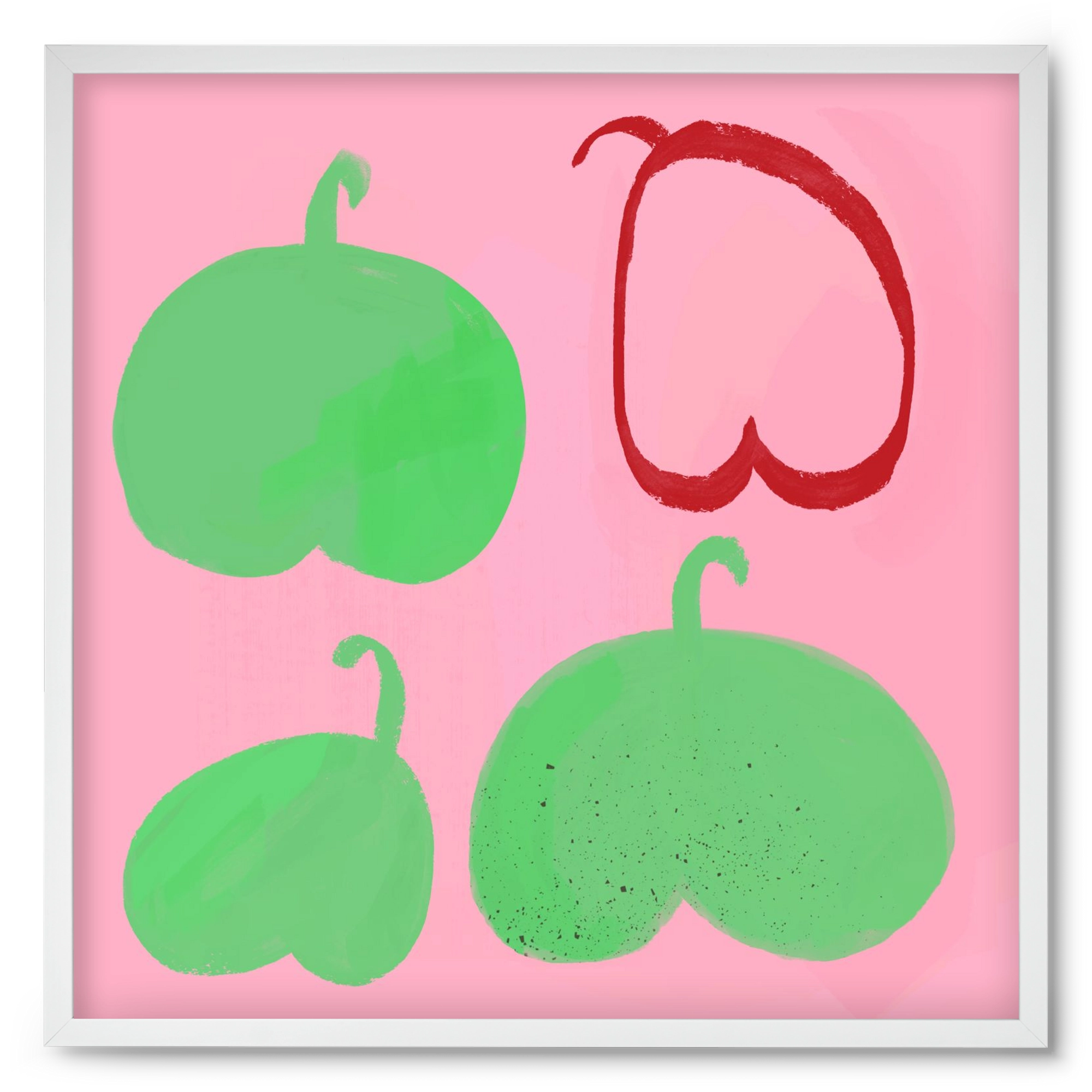 Peras, 50x50 cm (50x50 cm), Fehér keret