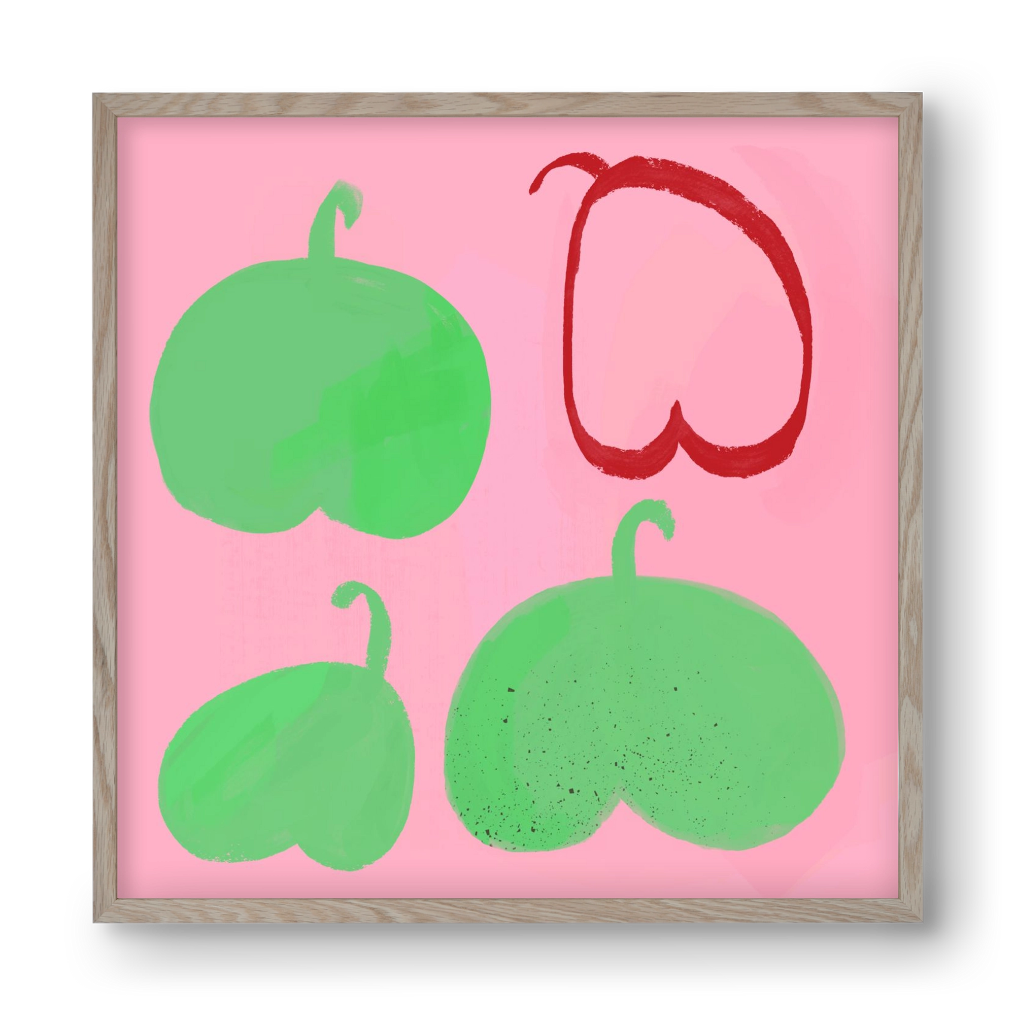 Peras, 40x40 cm (40x40 cm), Tölgy keret