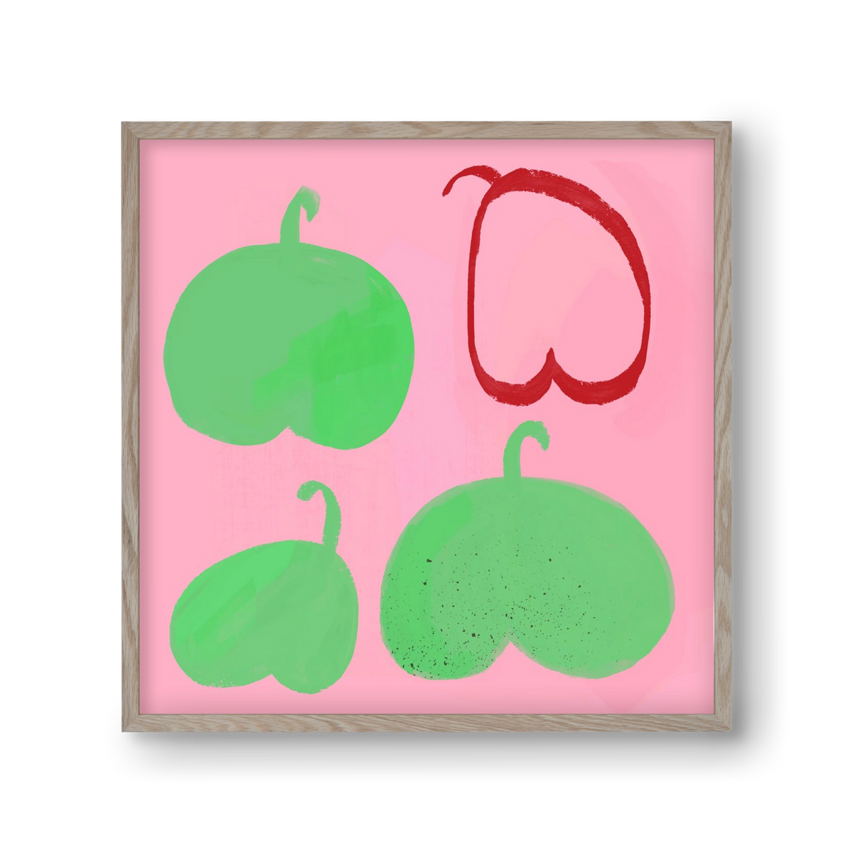 Peras, 30x30 cm (30x30 cm), Tölgy keret