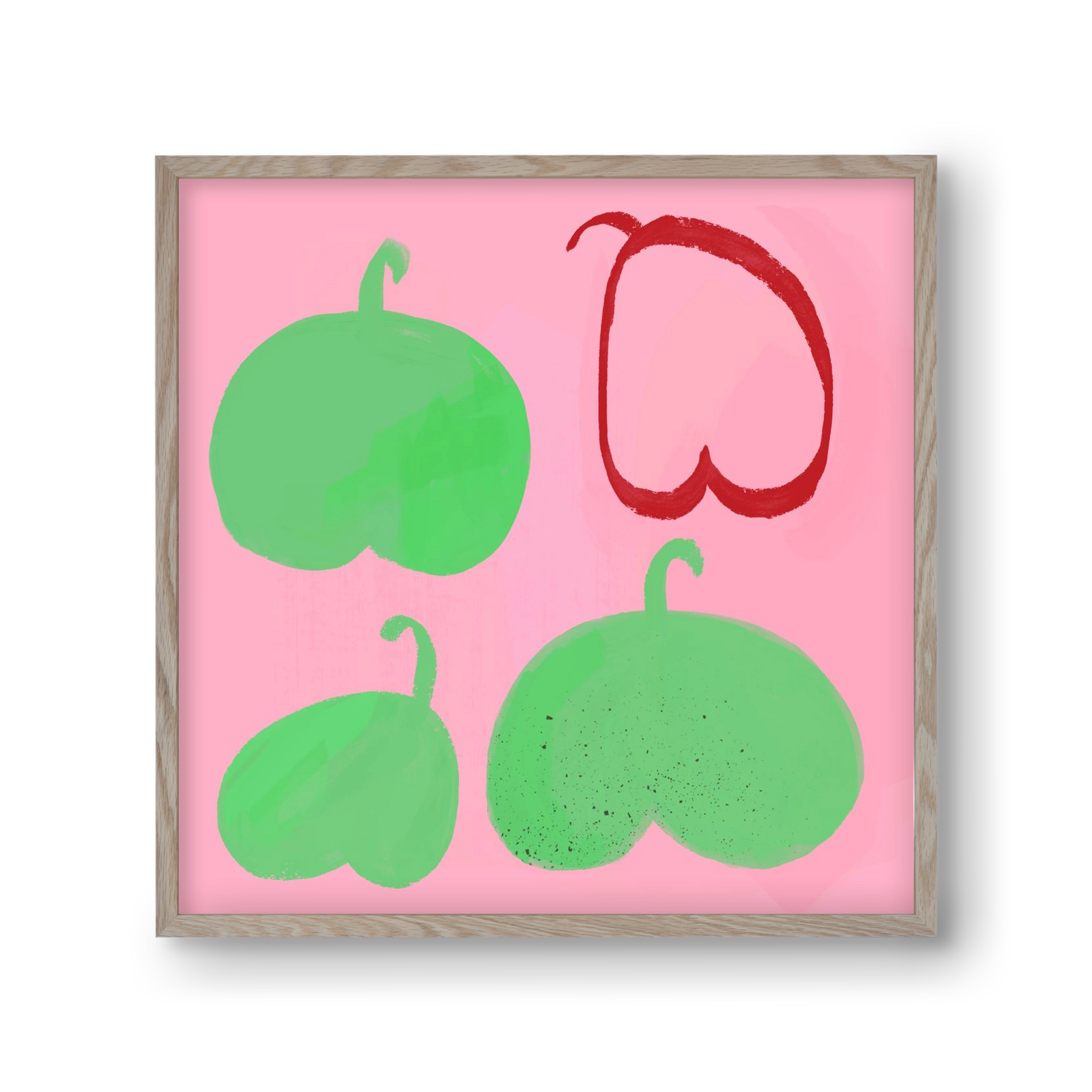 Peras, 30x30 cm (30x30 cm), Tölgy keret