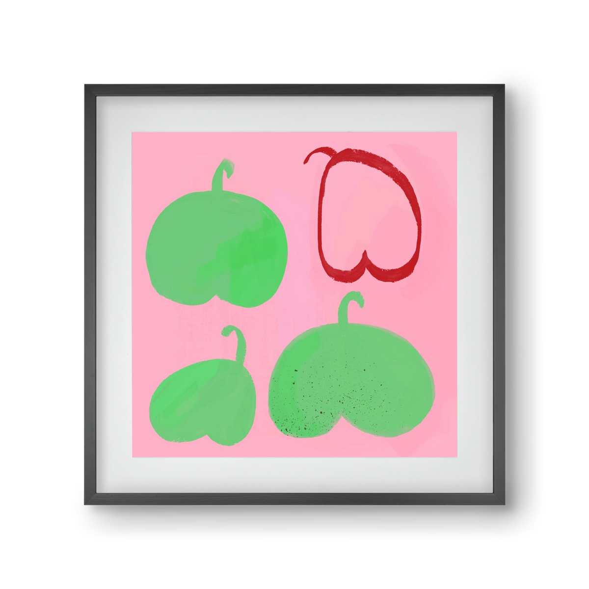 Peras, 30x30 cm (20x20 cm), Fekete keret, paszpartuval