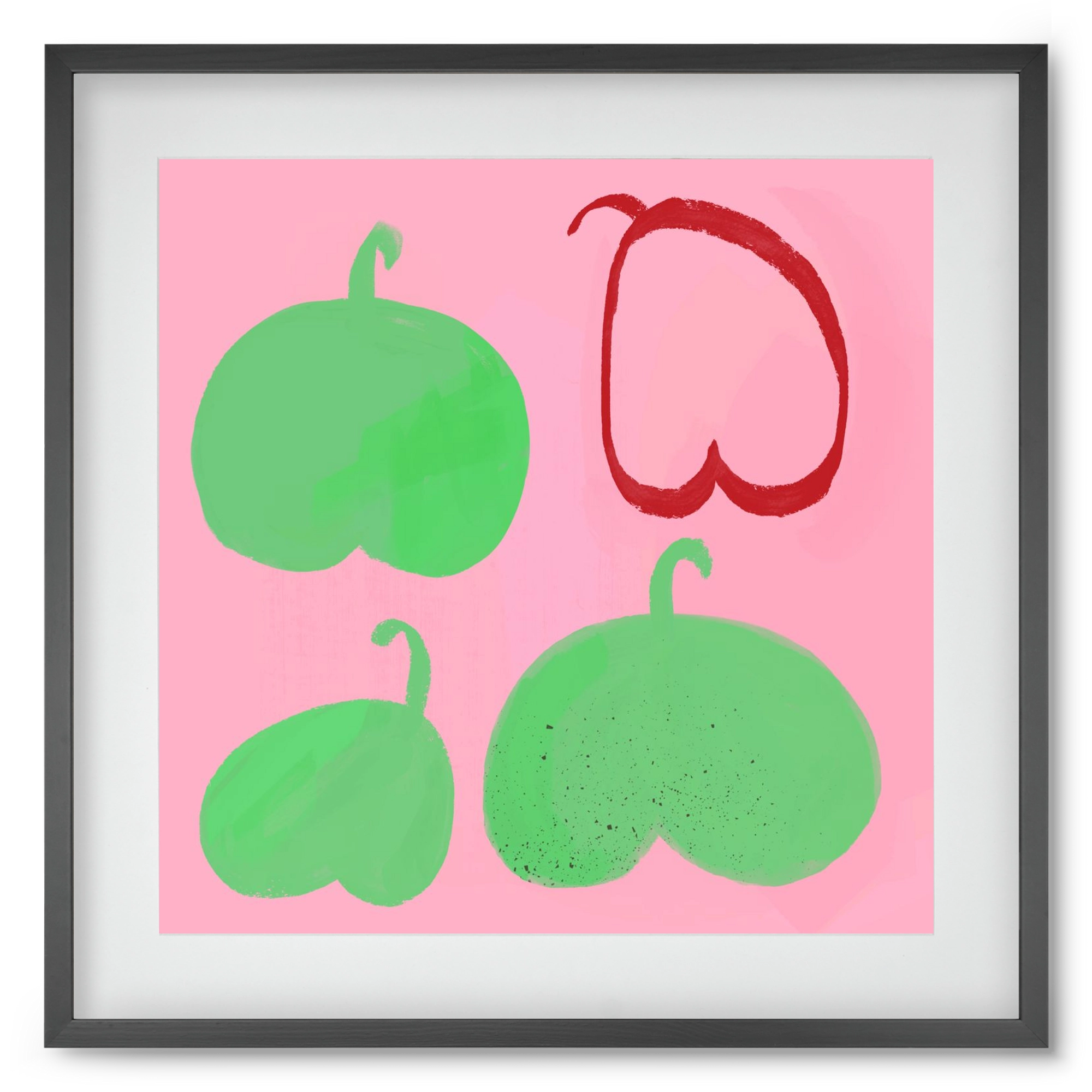 Peras, 50x50 cm (40x40 cm), Fekete keret, paszpartuval