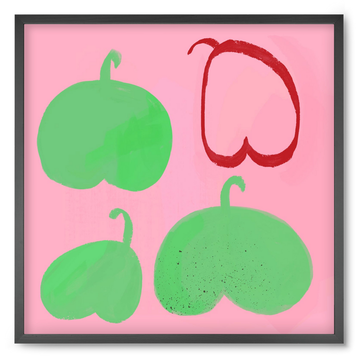 Peras, 50x50 cm (50x50 cm), Fekete keret