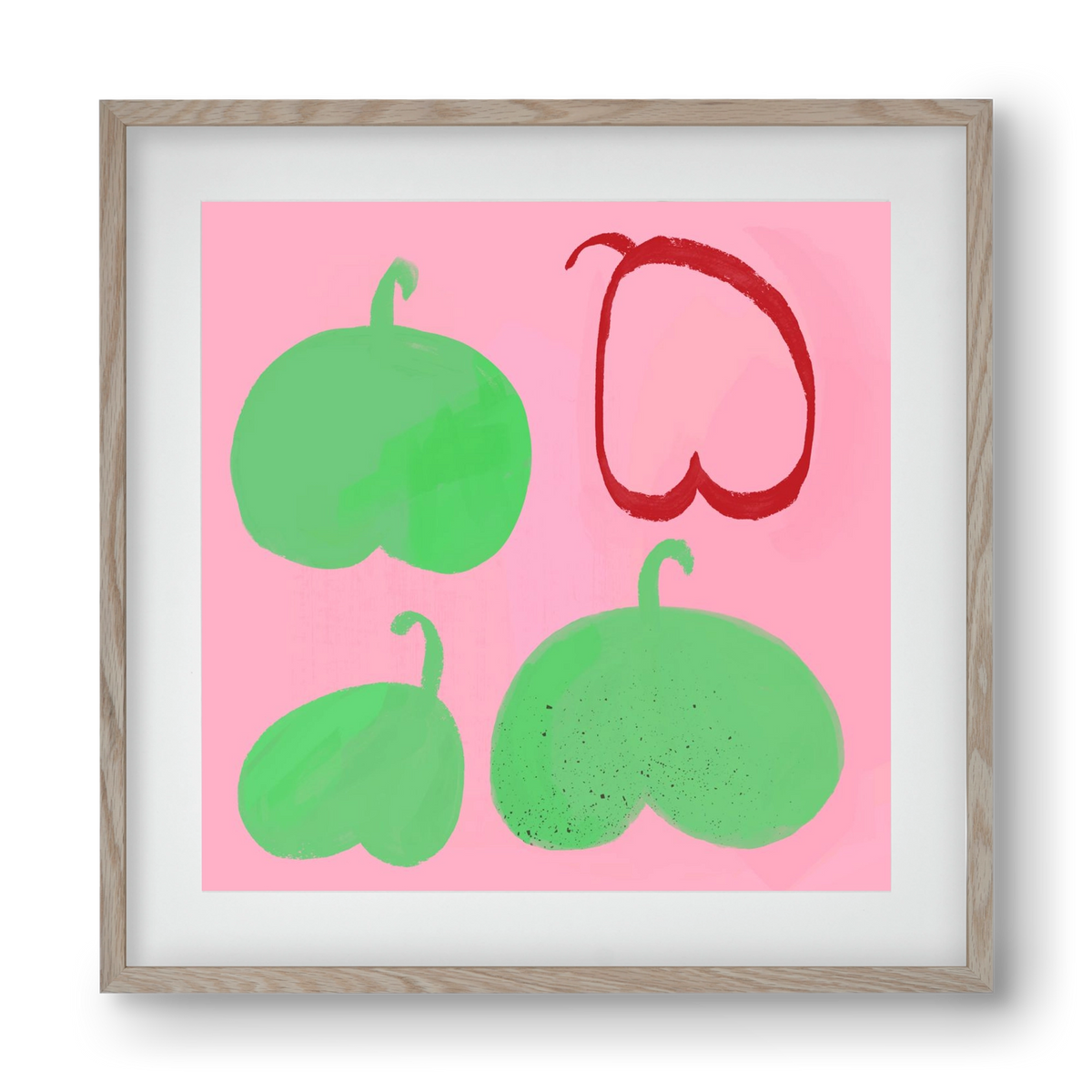 Peras, 40x40 cm (30x30 cm), Tölgy keret, paszpartuval